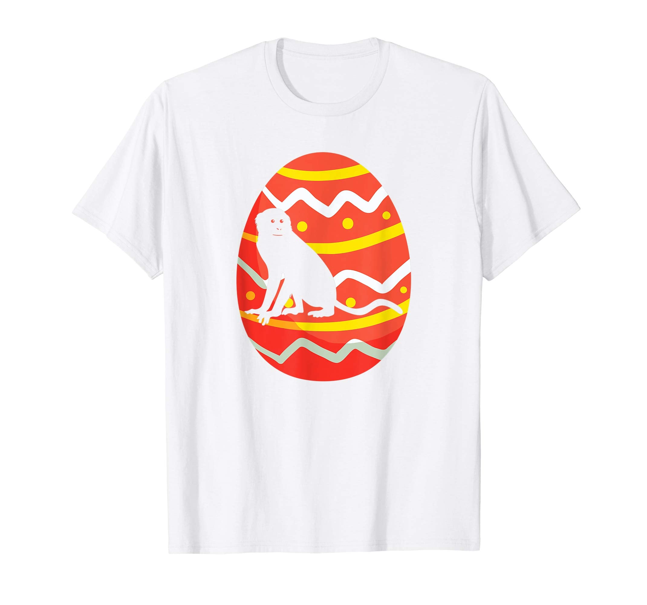 Happy Monkey Easter Egg Bunny T-Shirt for Kids Boys Girls