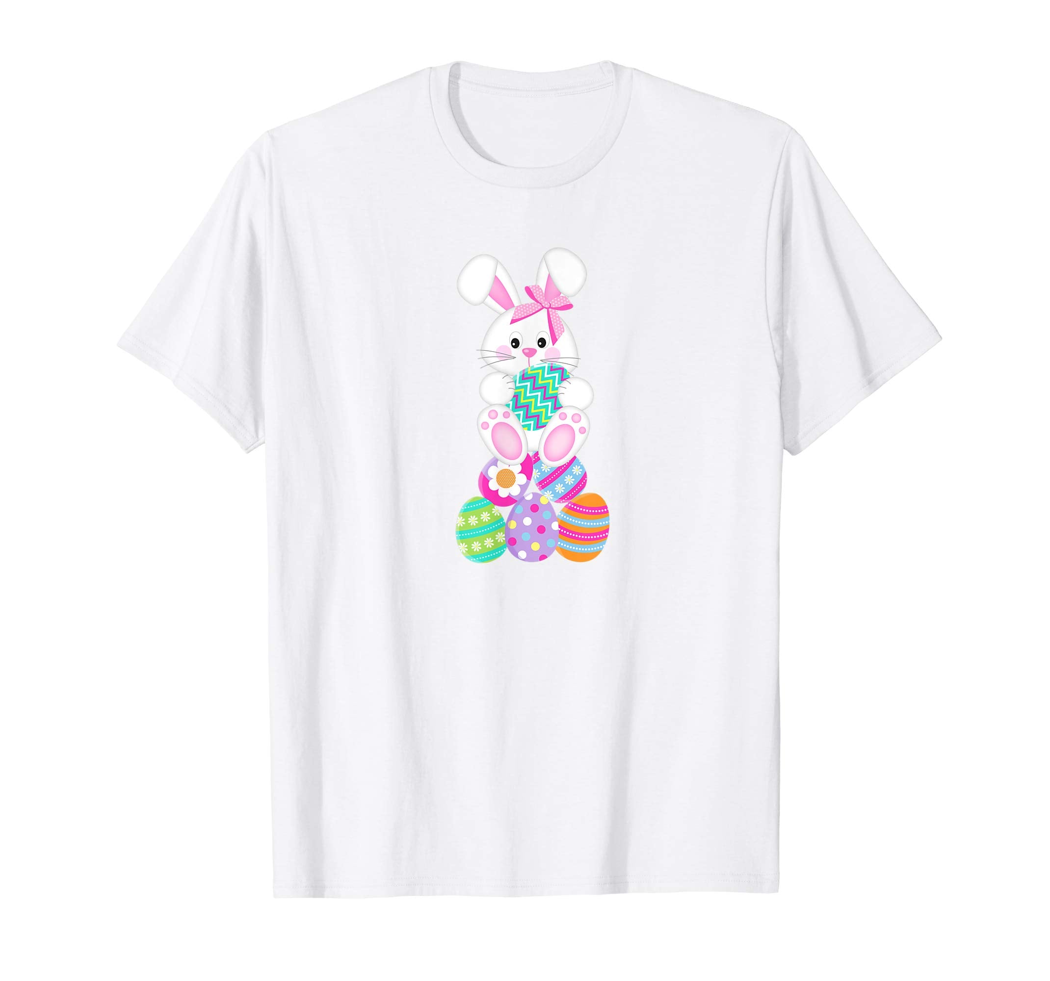 Cute Easter T-Shirt with Bunny and Easter Eggs