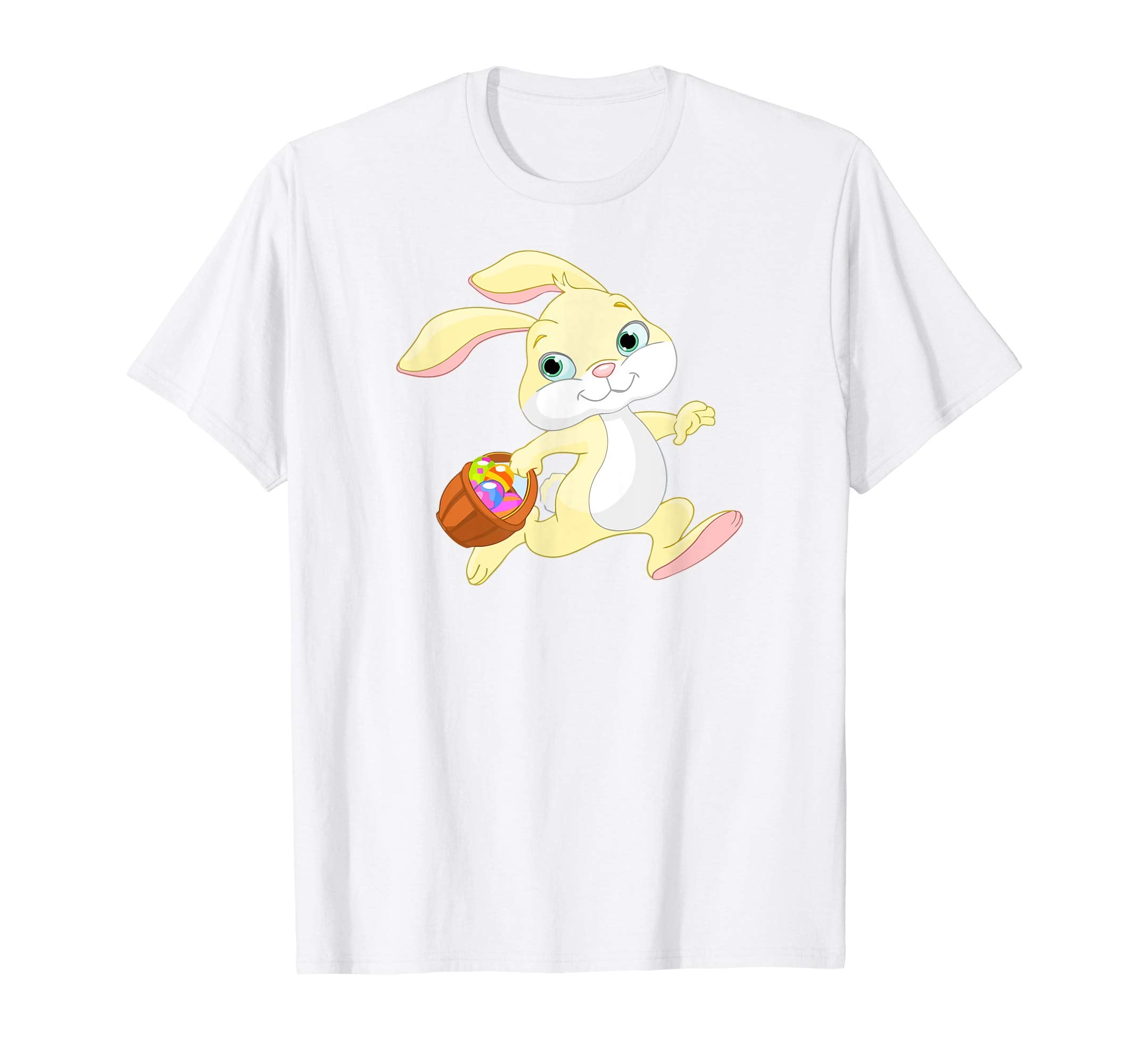 Cute Bunny Running With Basket of Easter Eggs Shirt