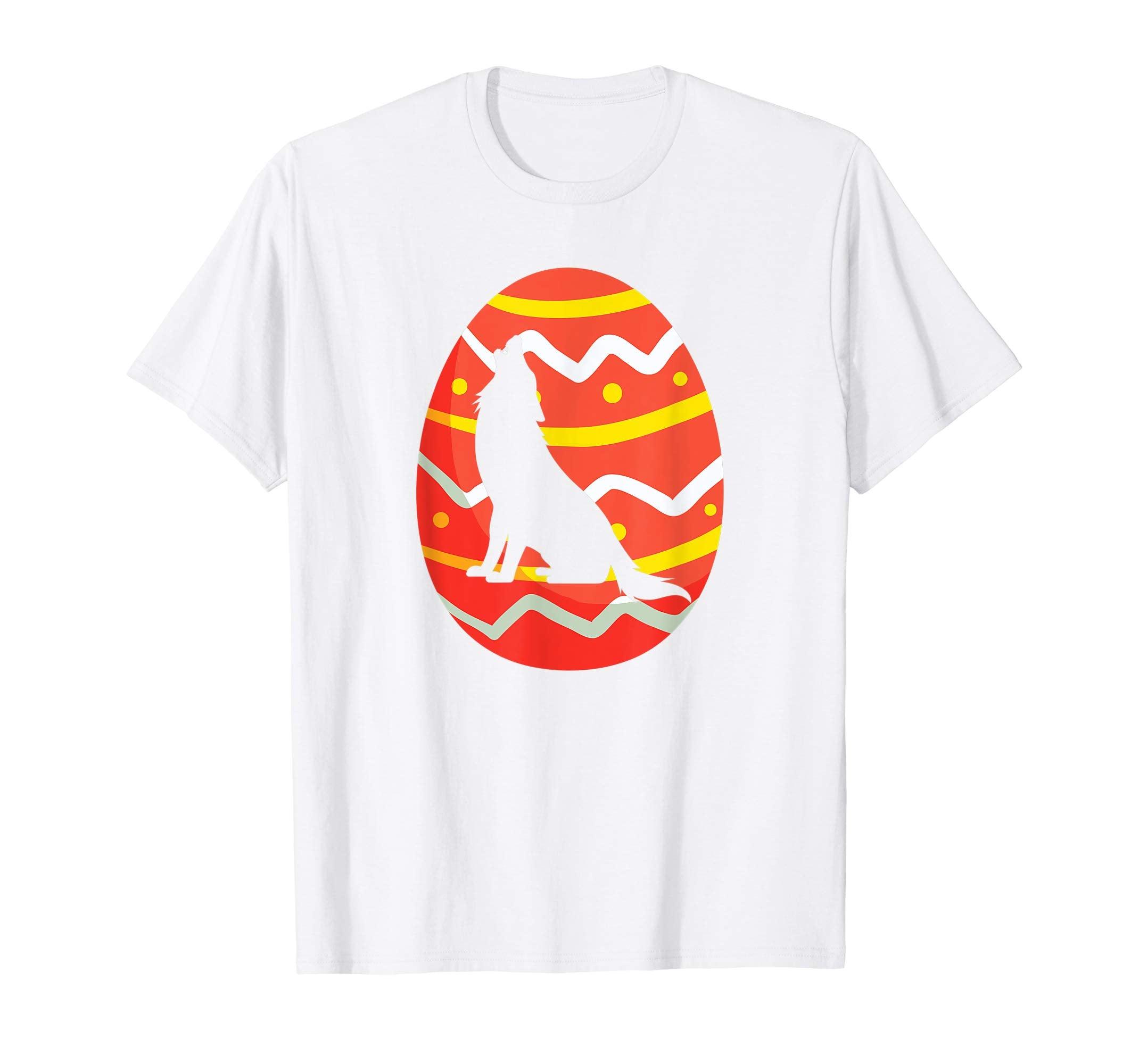 Wolves Happy Easter Bunny Egg T-Shirt for Kids Boys Girls