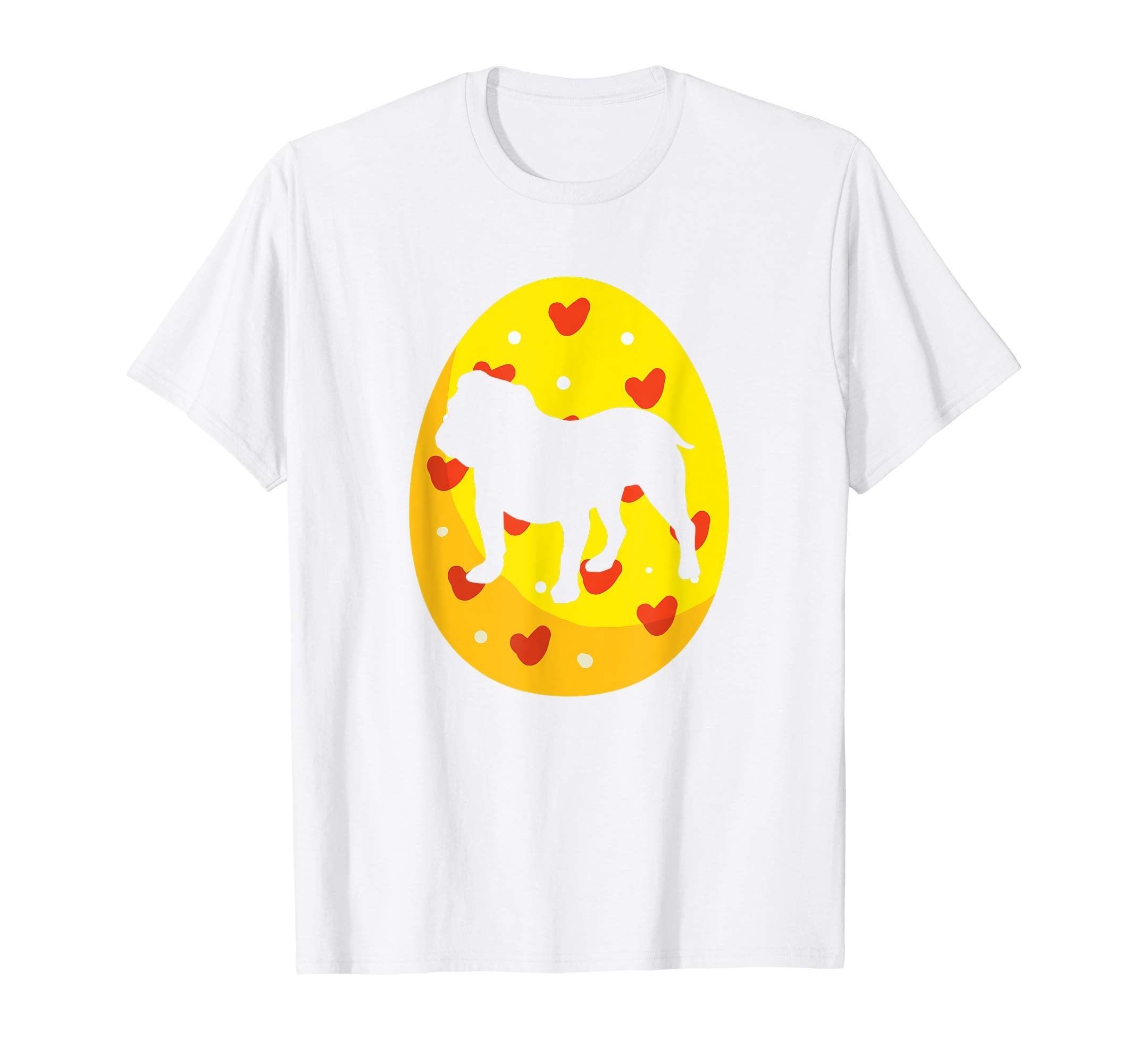 Bulldog Easter Bunny Egg T-Shirt Dog Easter Gift