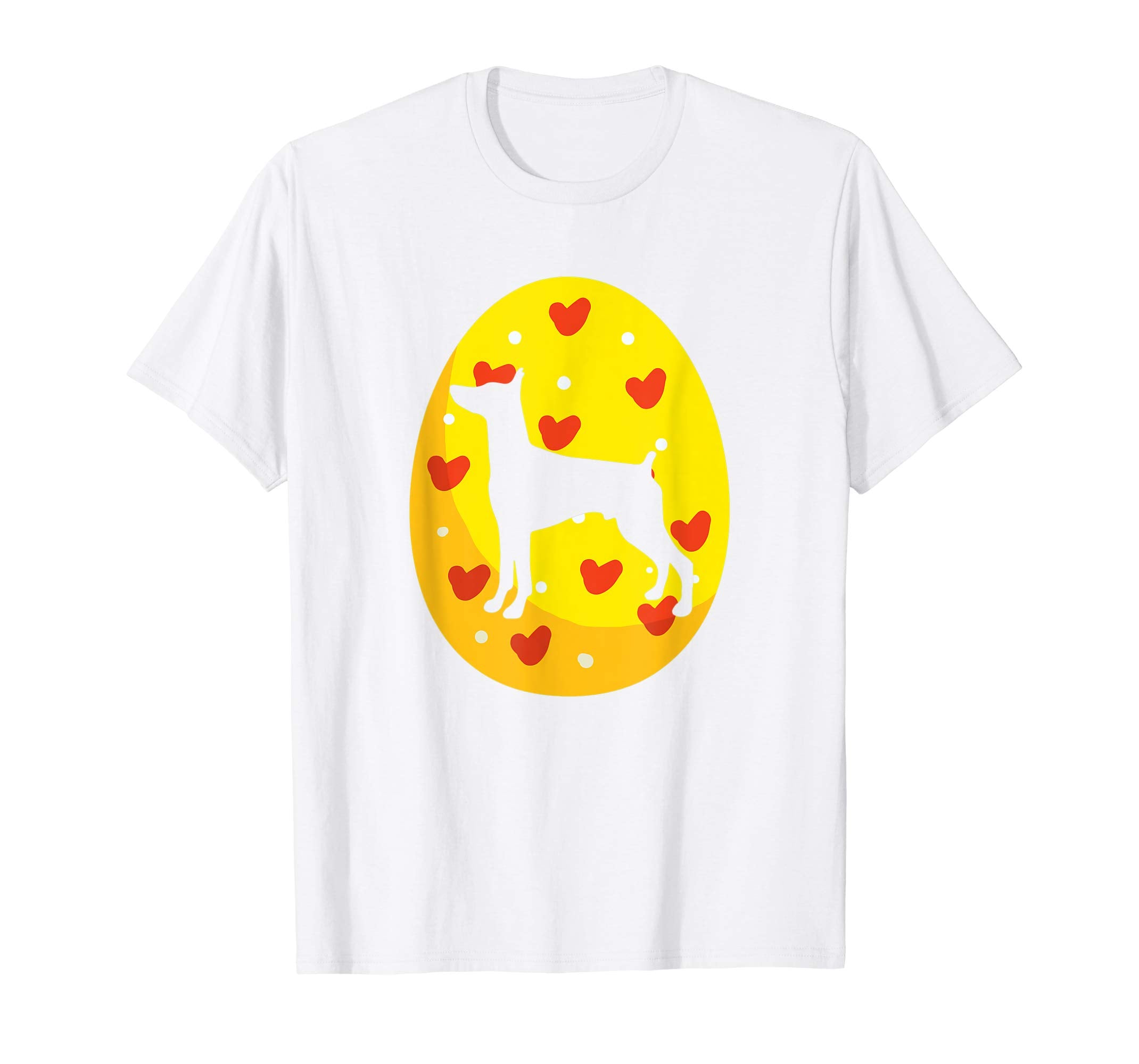 Doberman Pinscher Easter Eggs Bunny T-Shirt Dog Easter Gift