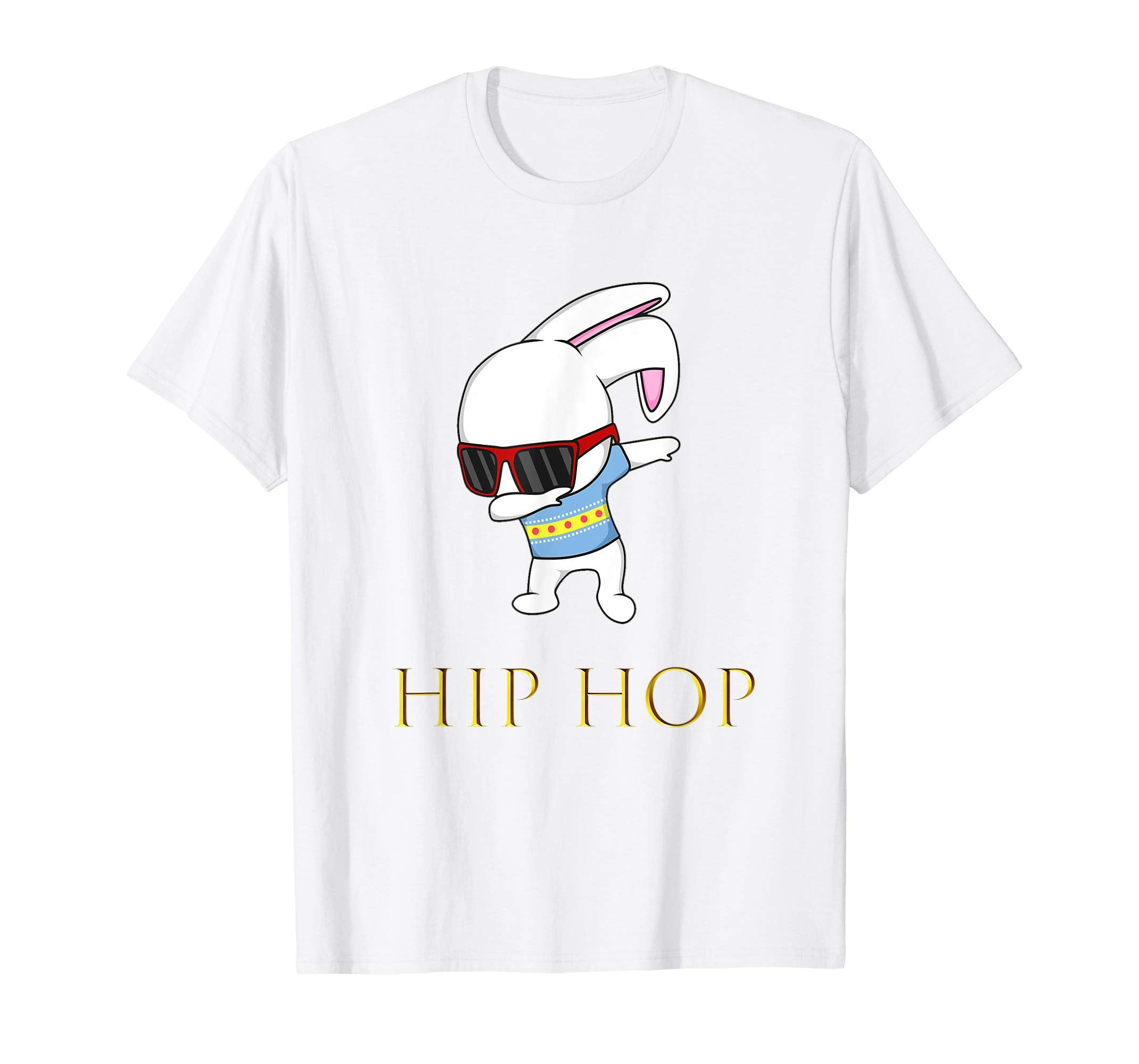Happy Easter Day T-Shirt HipHop Bunny With sunglass cute