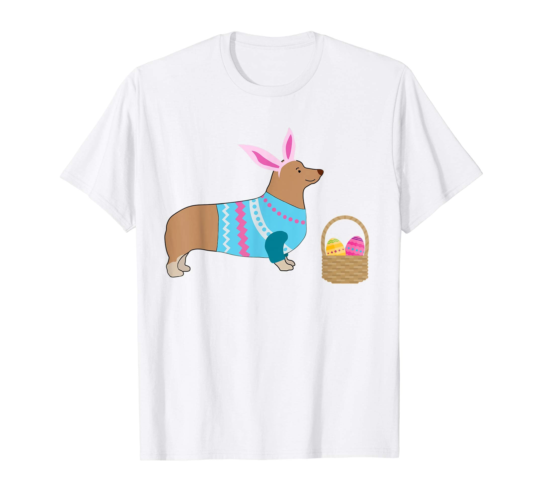 Corgi Easter T-shirt Pembroke Welsh Corgi in Dog Dress