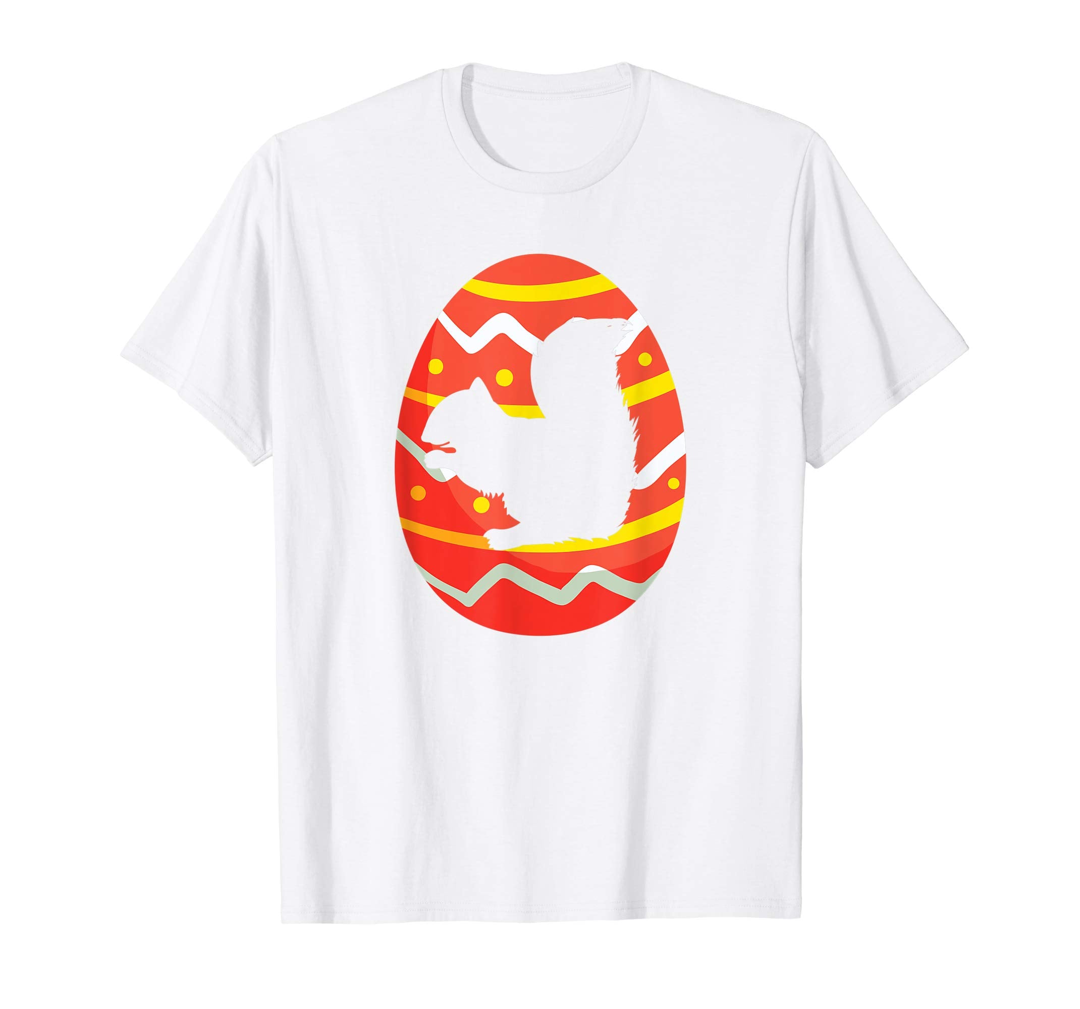 Happy Squirrel Easter Egg Bunny T-Shirt for Kids Boys Girls