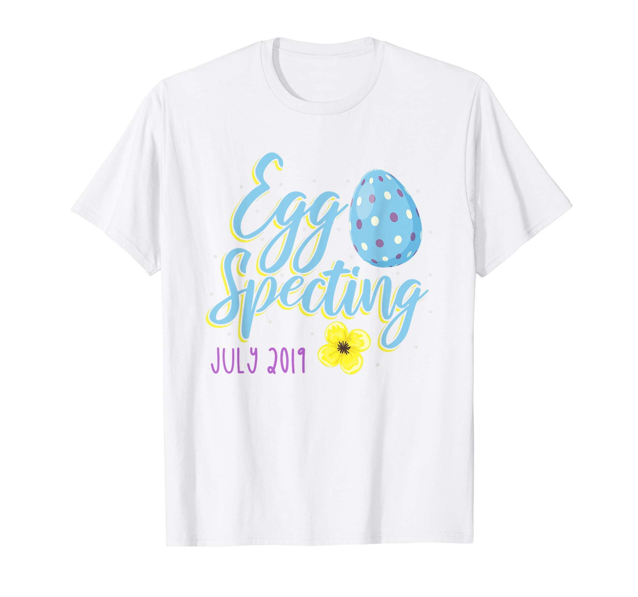 Eggspecting a Baby T Shirt Pregnant Mom Easter Egg July 2019