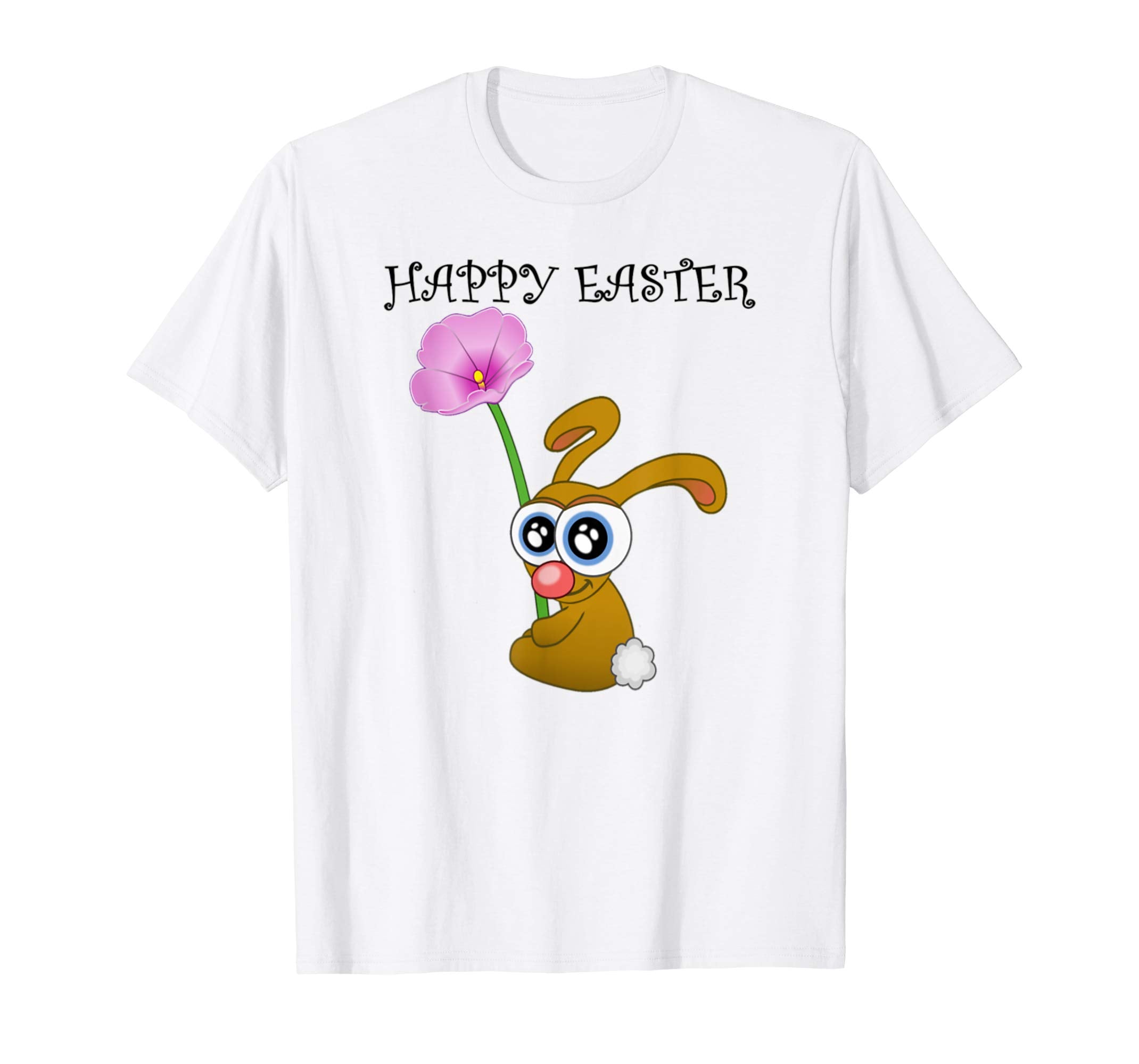 Tee-Happy easter-Cute easter bunny flowers t shirt gift