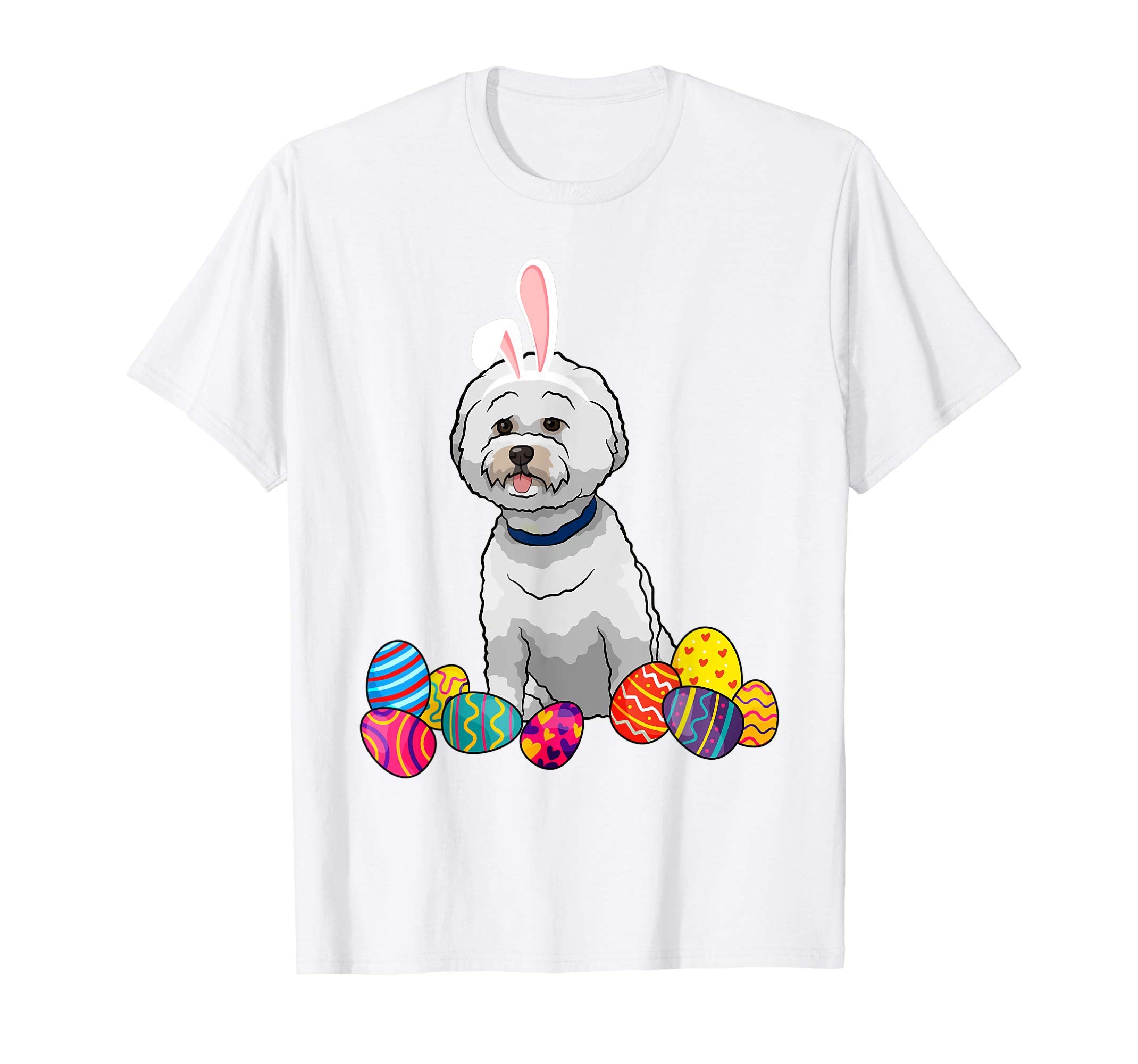Bichons Frise Bunny Ear With Egg Easter Easter Day Shirt