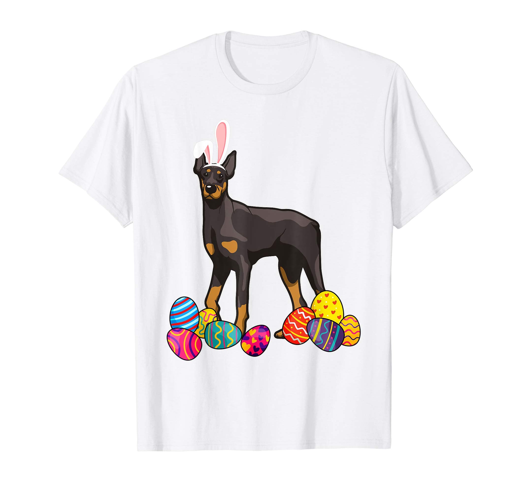 Doberman Bunny Ear With Egg Easter Easter Day Shirt