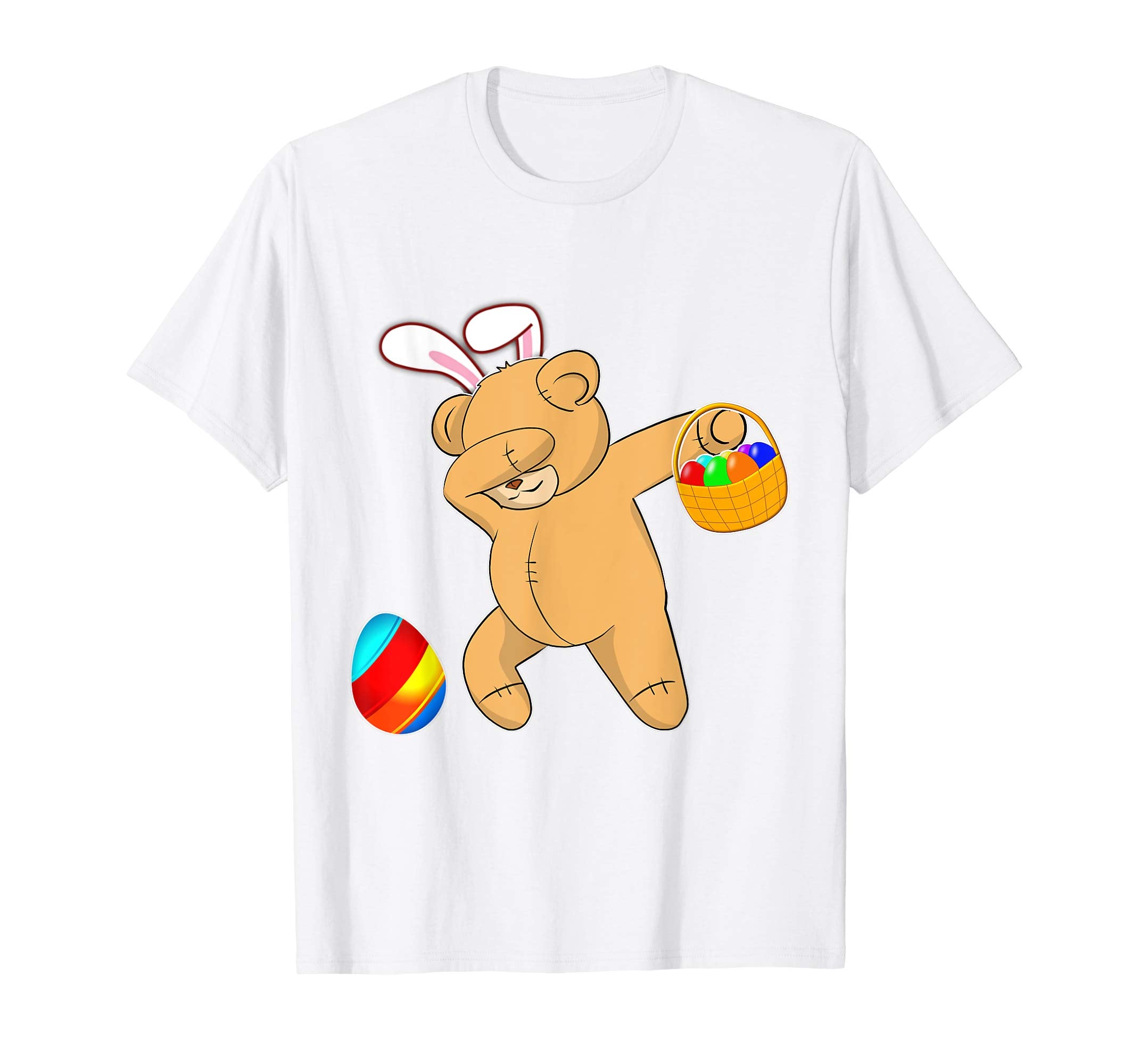 Easter Bunny Dabbing Teddy Bear Tshirt Easter Egg Gift