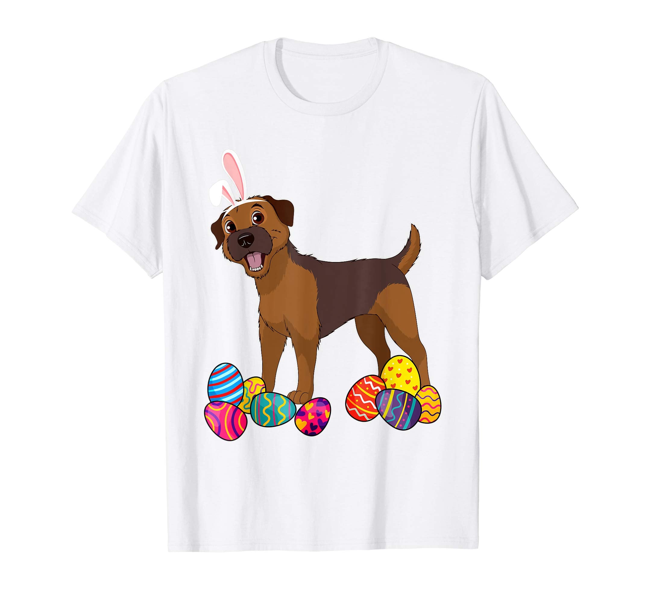 Border Terrier Bunny Ear With Egg Easter Easter Day Shirt