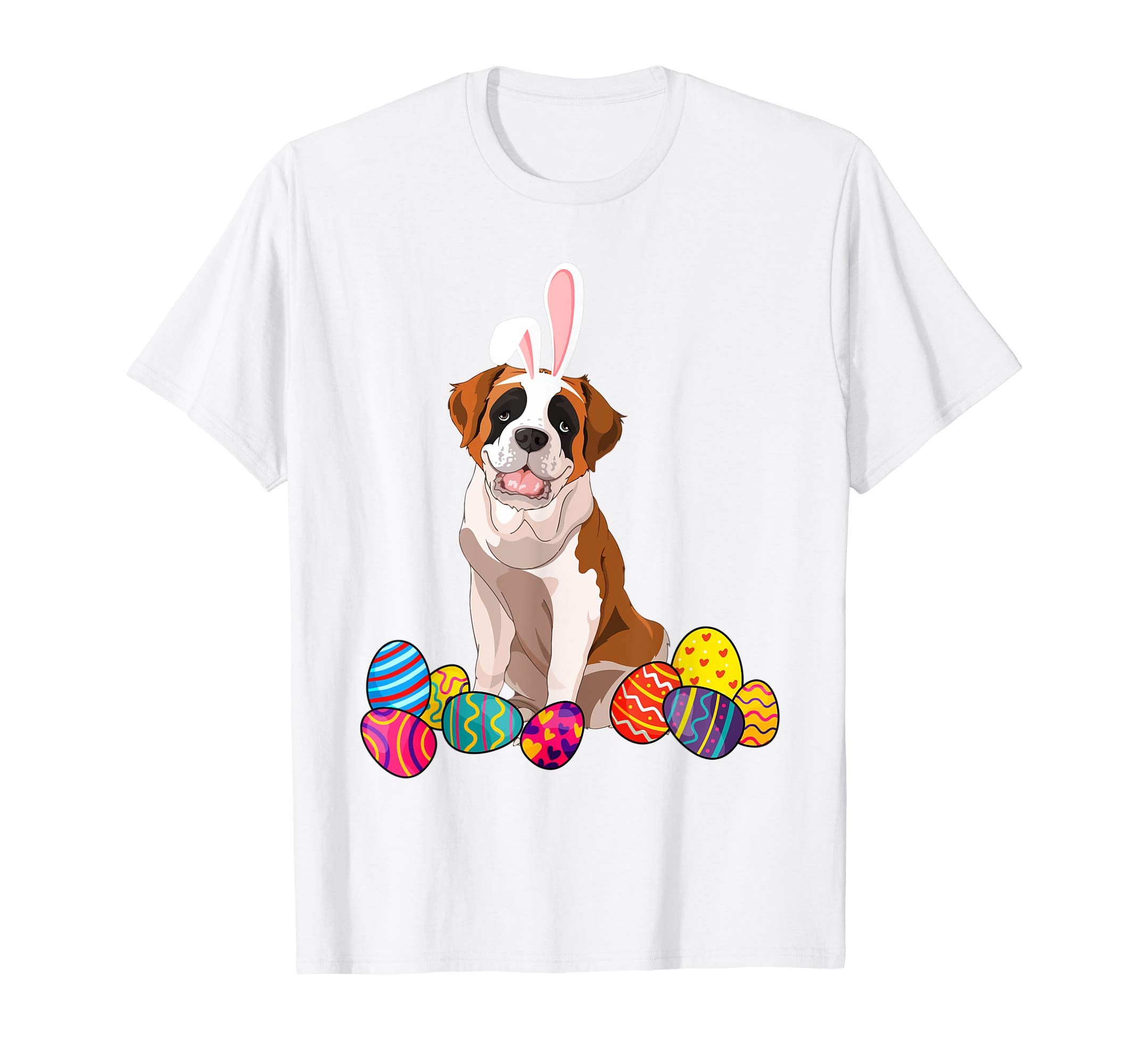 Saint Bernard Bunny Ear With Egg Easter Easter Day Shirt
