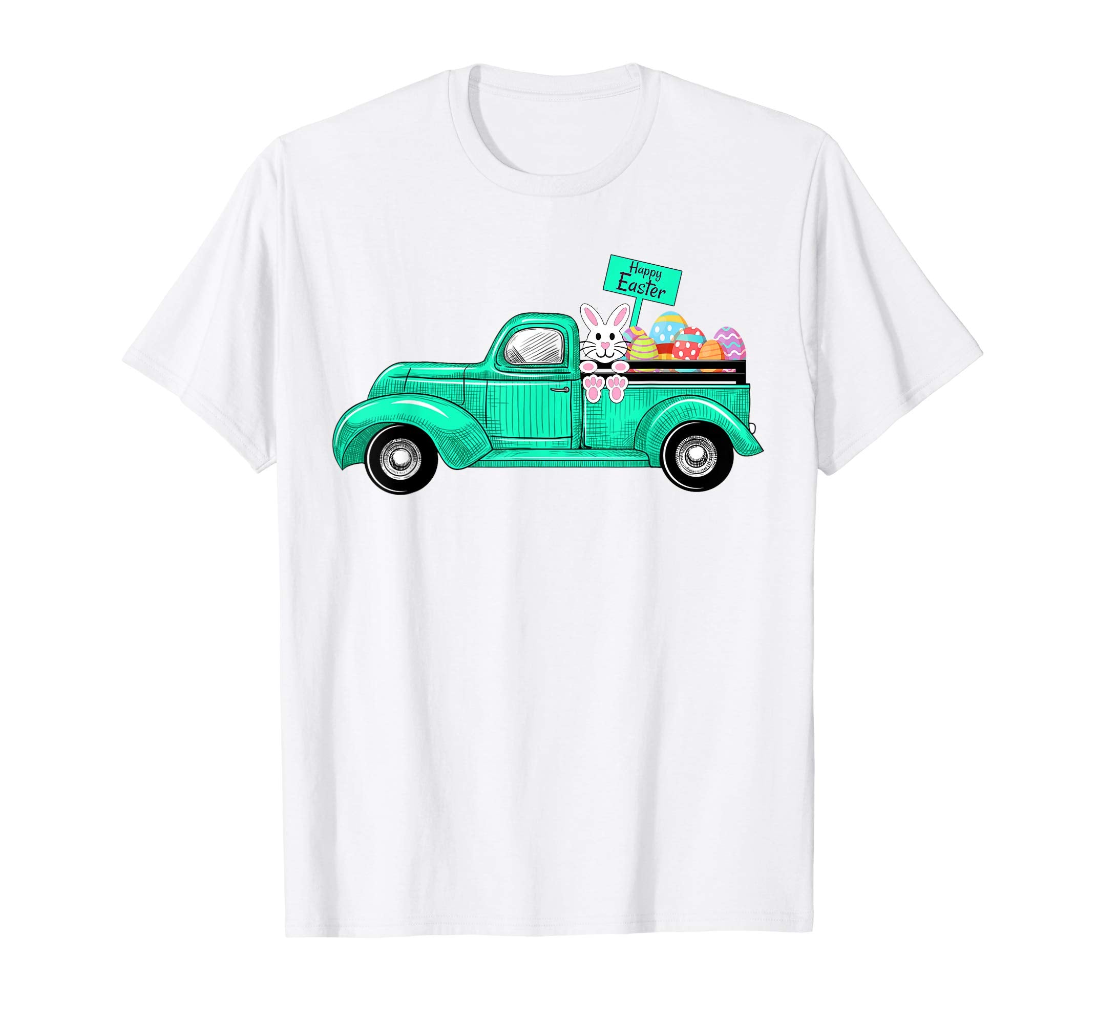 Happy Easter peeps Rabbit Truck Lover Vintage Cute Shirt