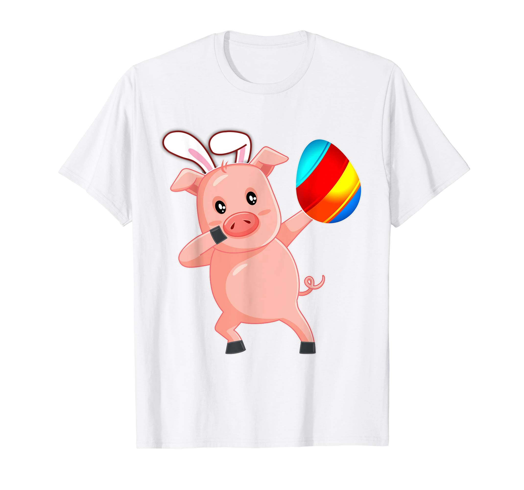 Easter Bunny Dabbing Pig Hog Tshirt Egg Ears Gift