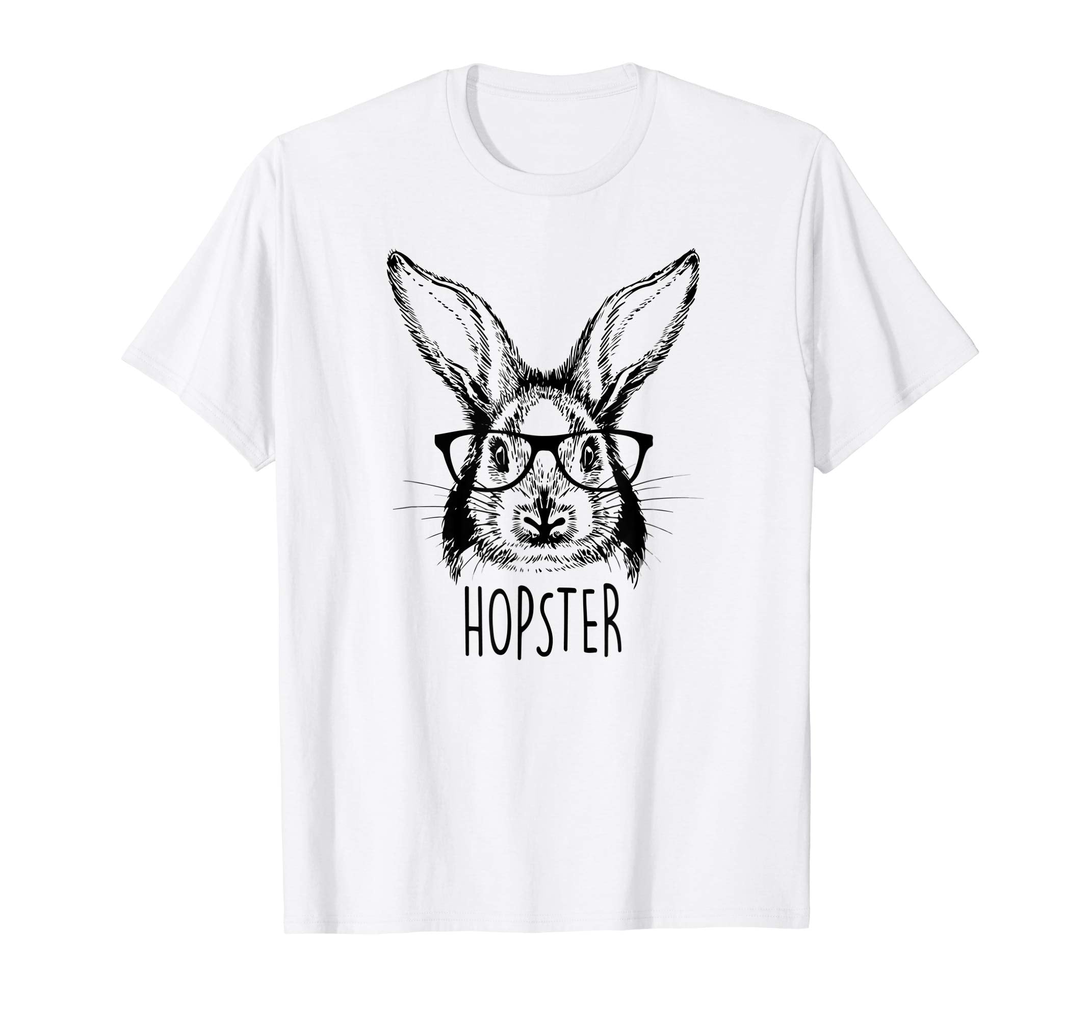 Hopster Easter Bunny Funny Hipster Rabbit T-Shirt