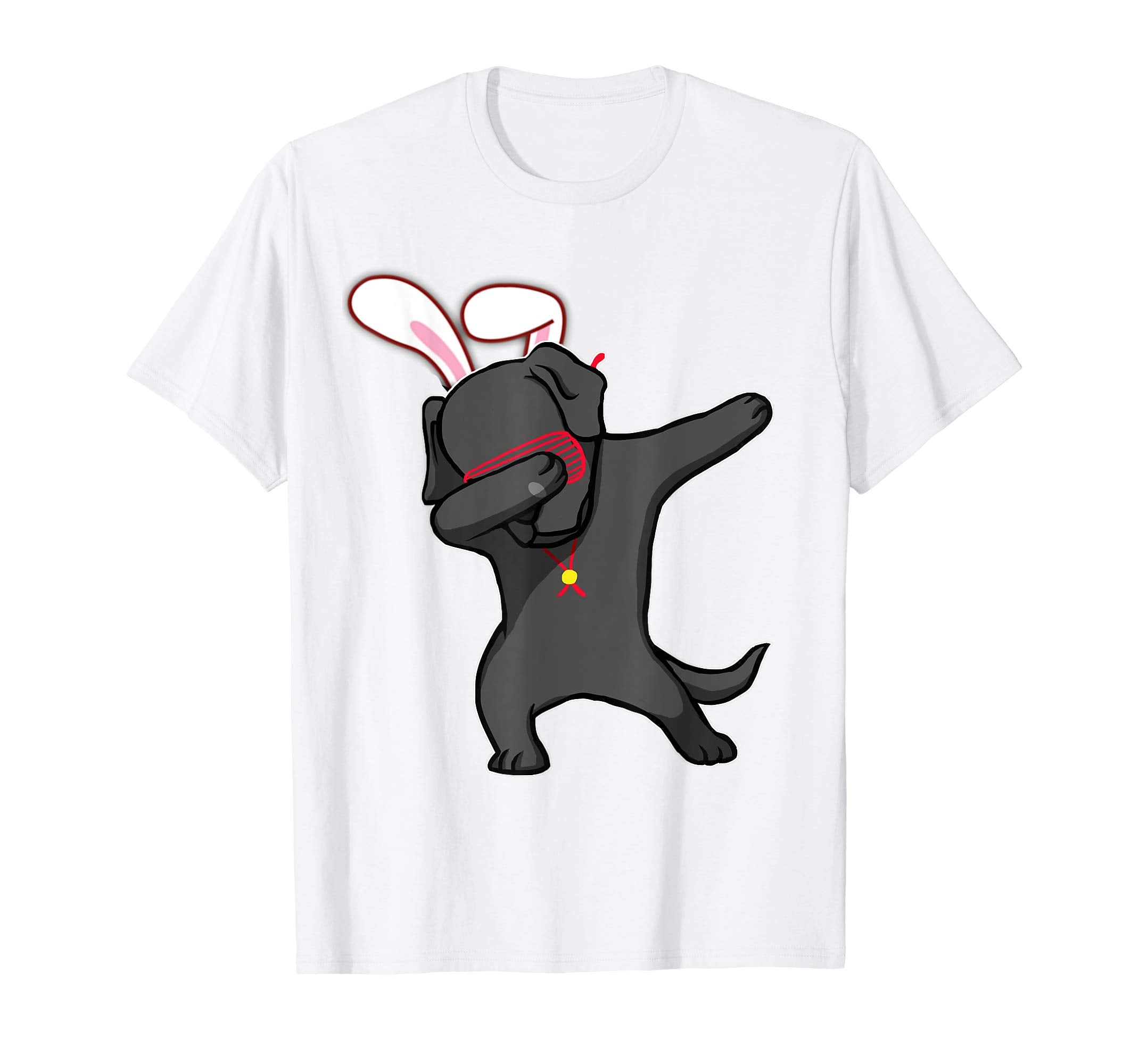 Easter Bunny Dabbing Labrador Dog Tshirt Rabbit Ears Animal