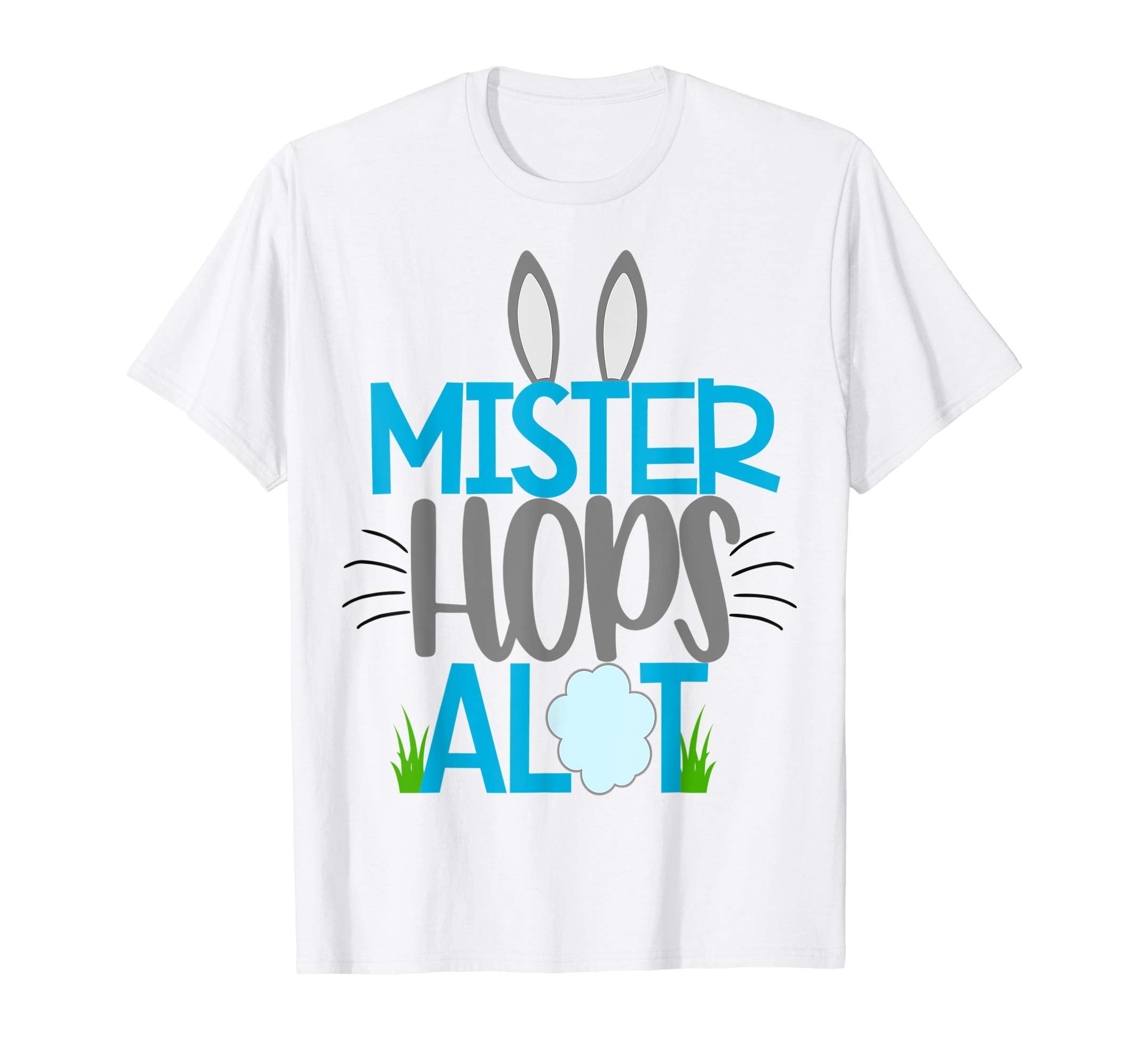 Boys Easter Shirt Kids Cute Mister Hops A Lot Bunny School