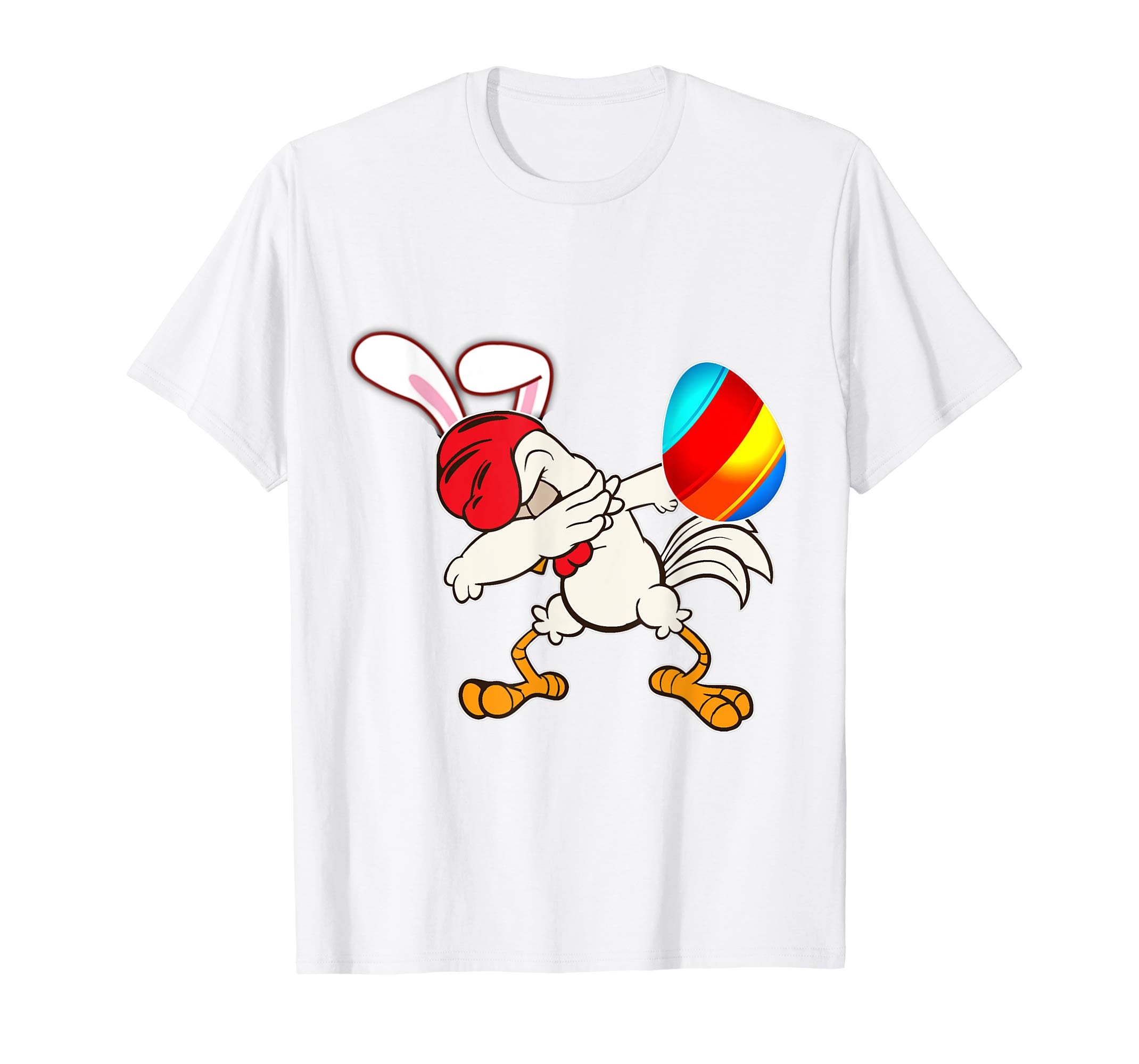 Easter Bunny Dabbing Chicken Rooster Tshirt Egg Ears Gift
