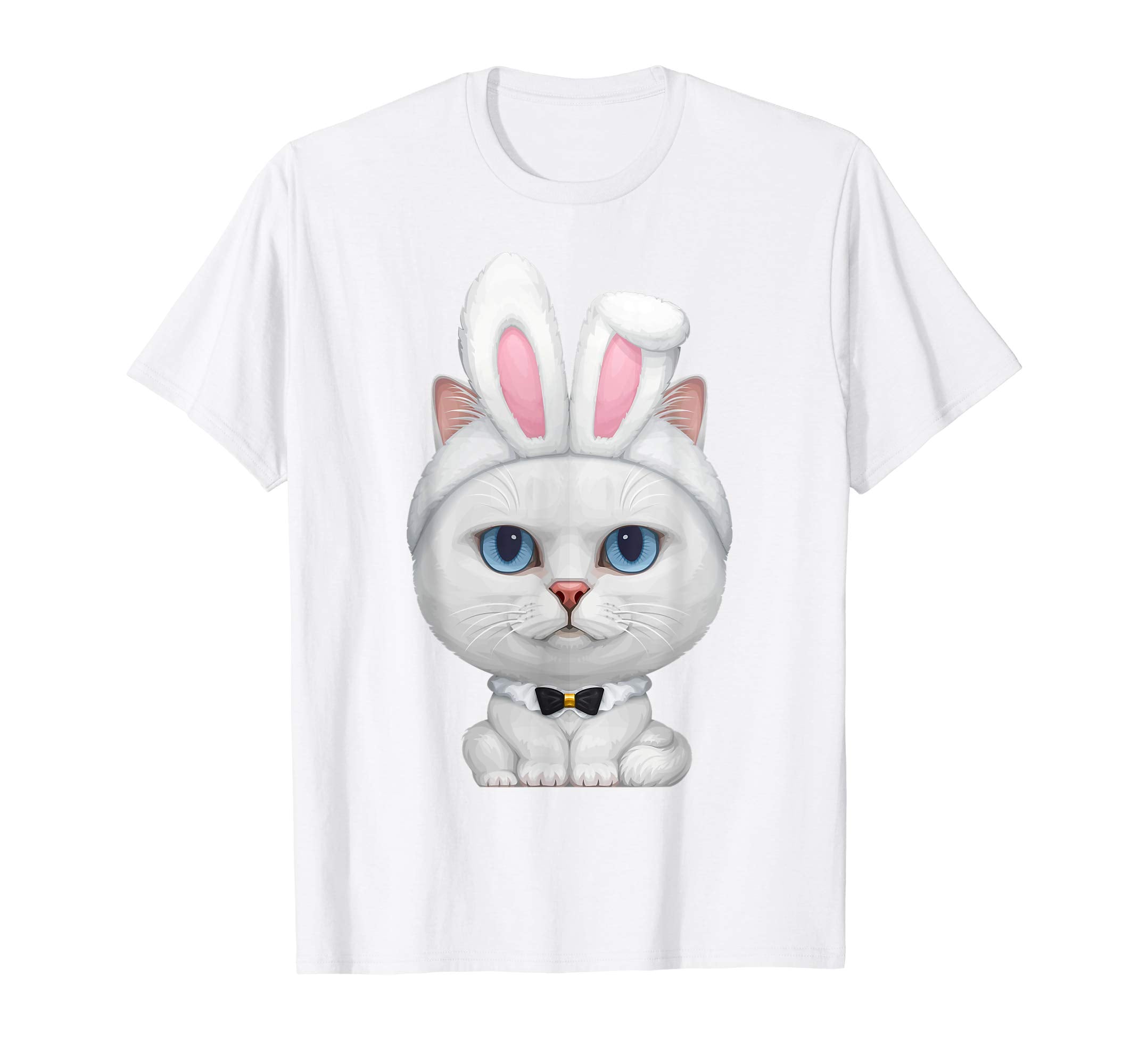 White Cat in the Easter Bunny Costume T-Shirt
