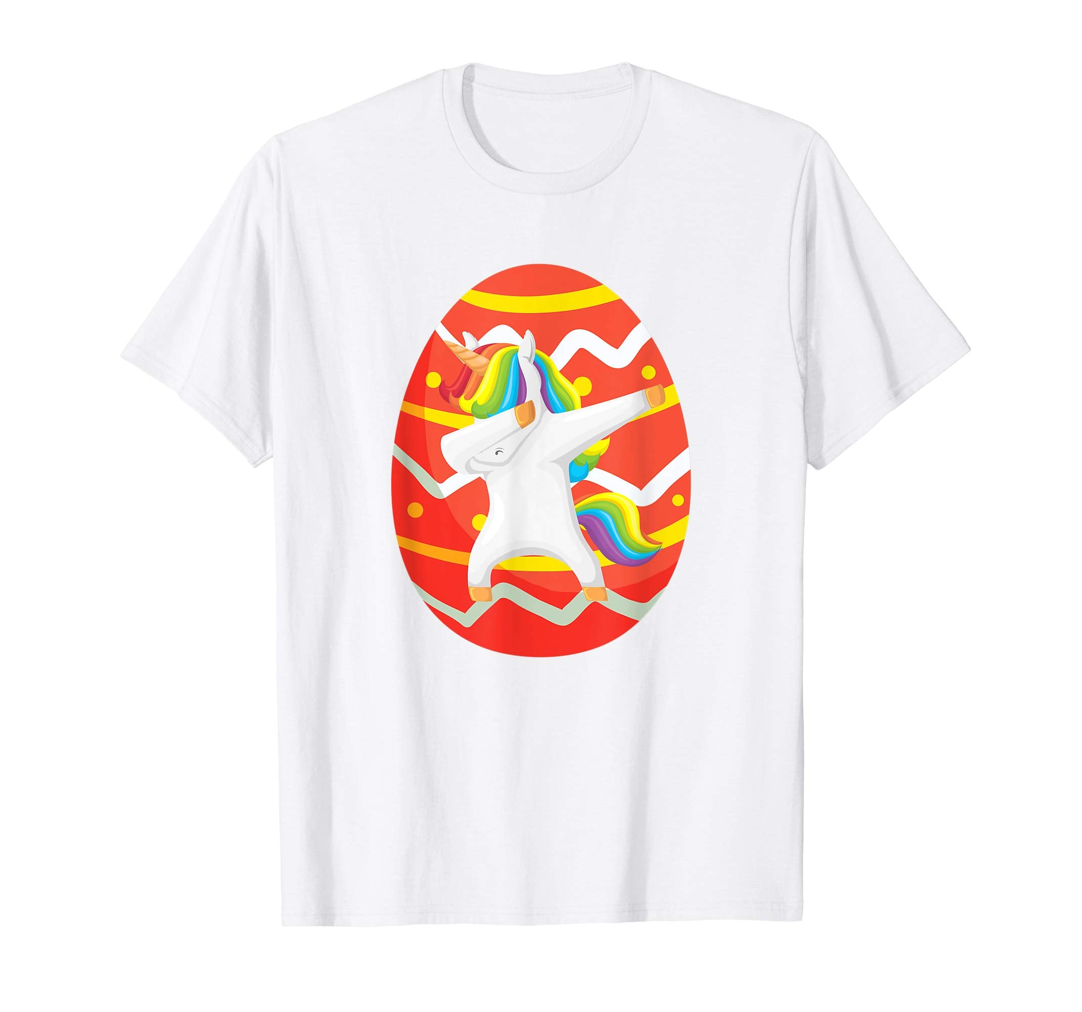 Unicorn Dab Happy Easter Bunny Egg Shirt for Kids Boys Girls