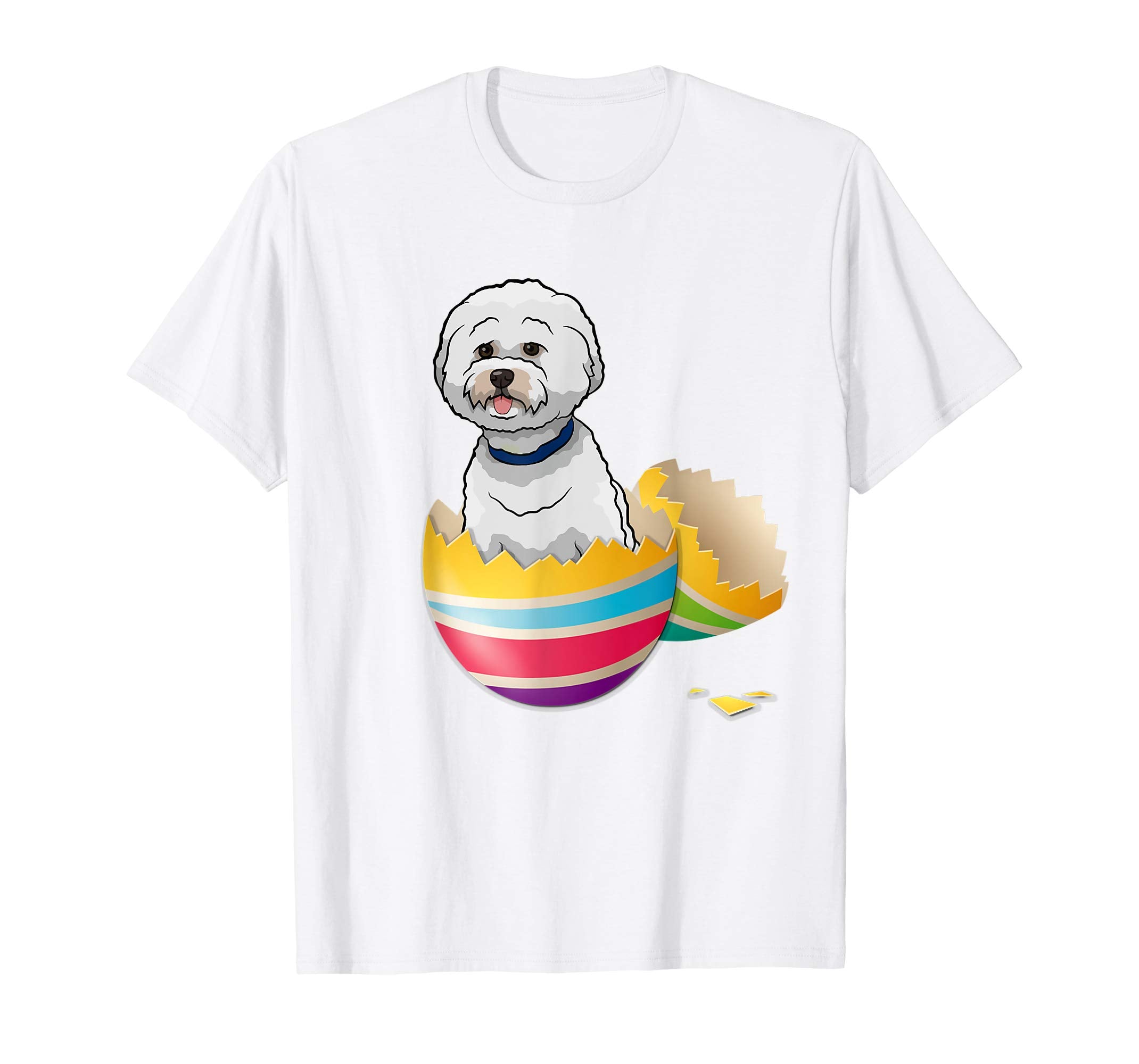 Bichons Frise Hatching From Easter Egg Easter Day Shirt