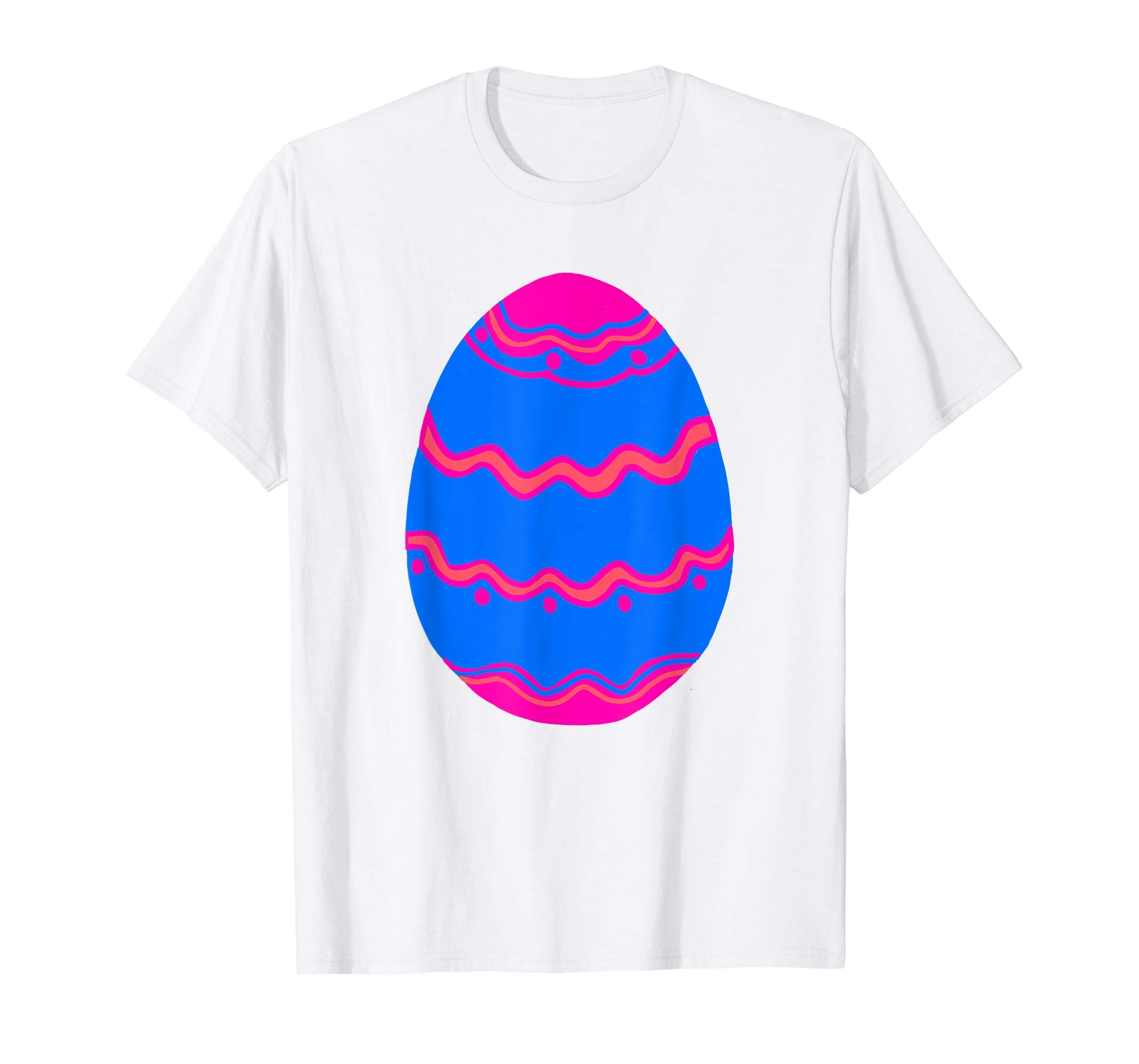 Easter bunny pink and dark blue egg tshirt