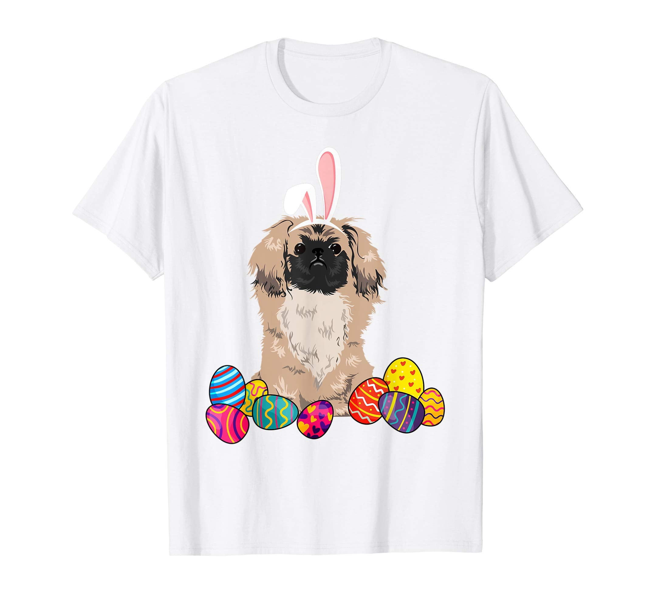 Pekingese Bunny Ear With Egg Easter Easter Day Shirt