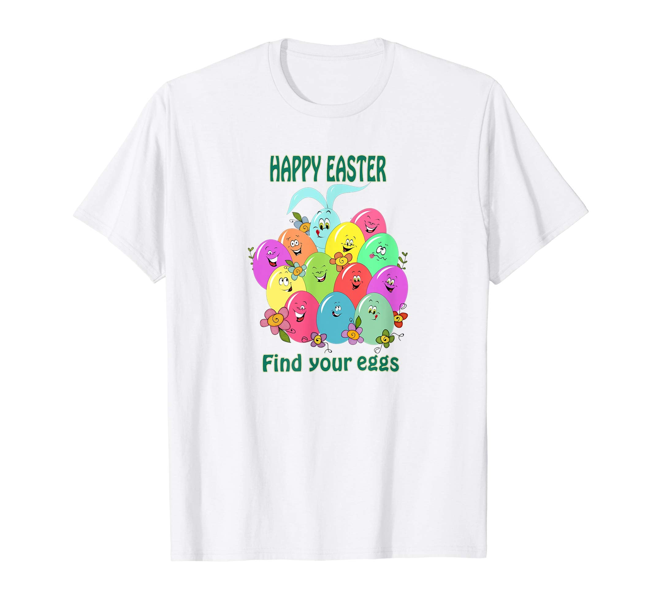 Happy Easter Shirts for Men Women - Funny Eggs Bunny