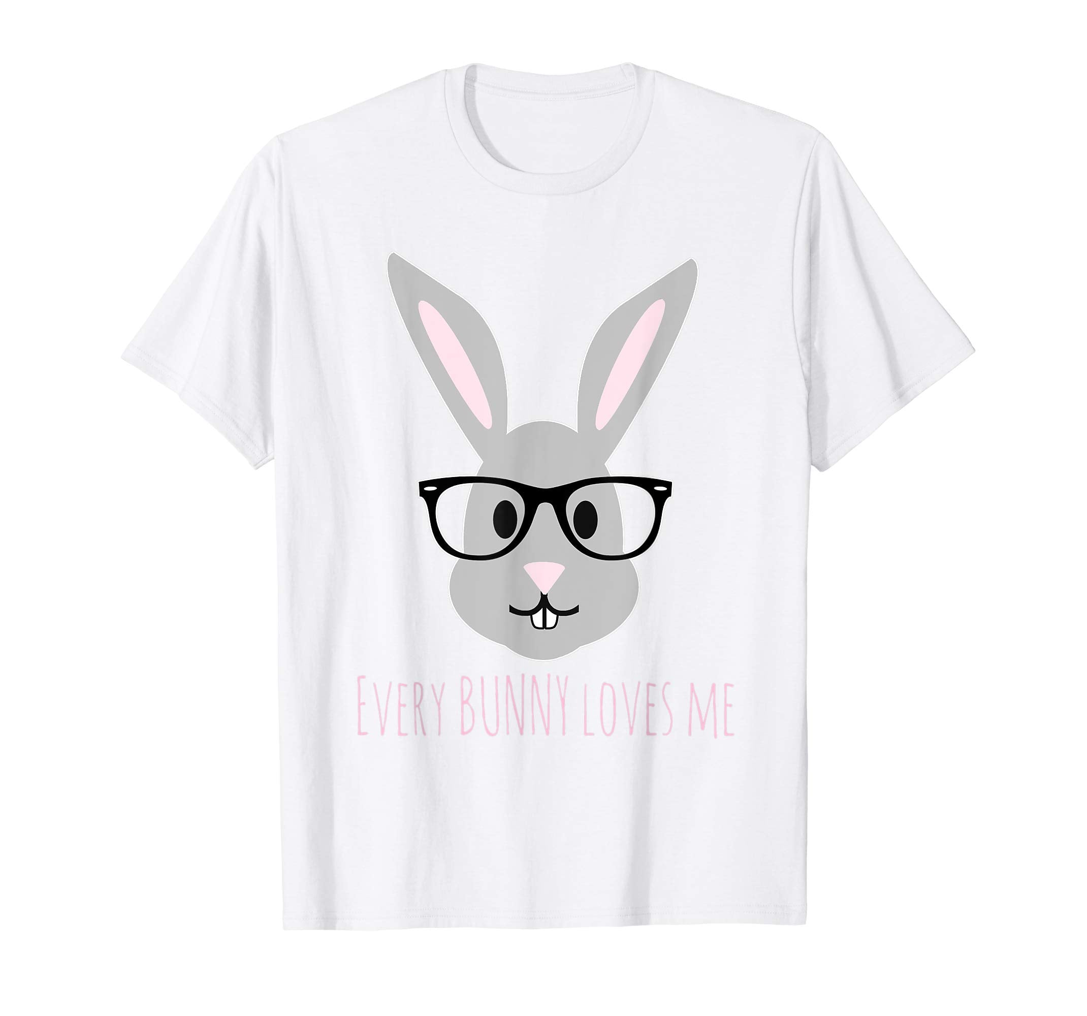 Happy Easter T-Shirt Cute Bunny Head with Glasses TShirt