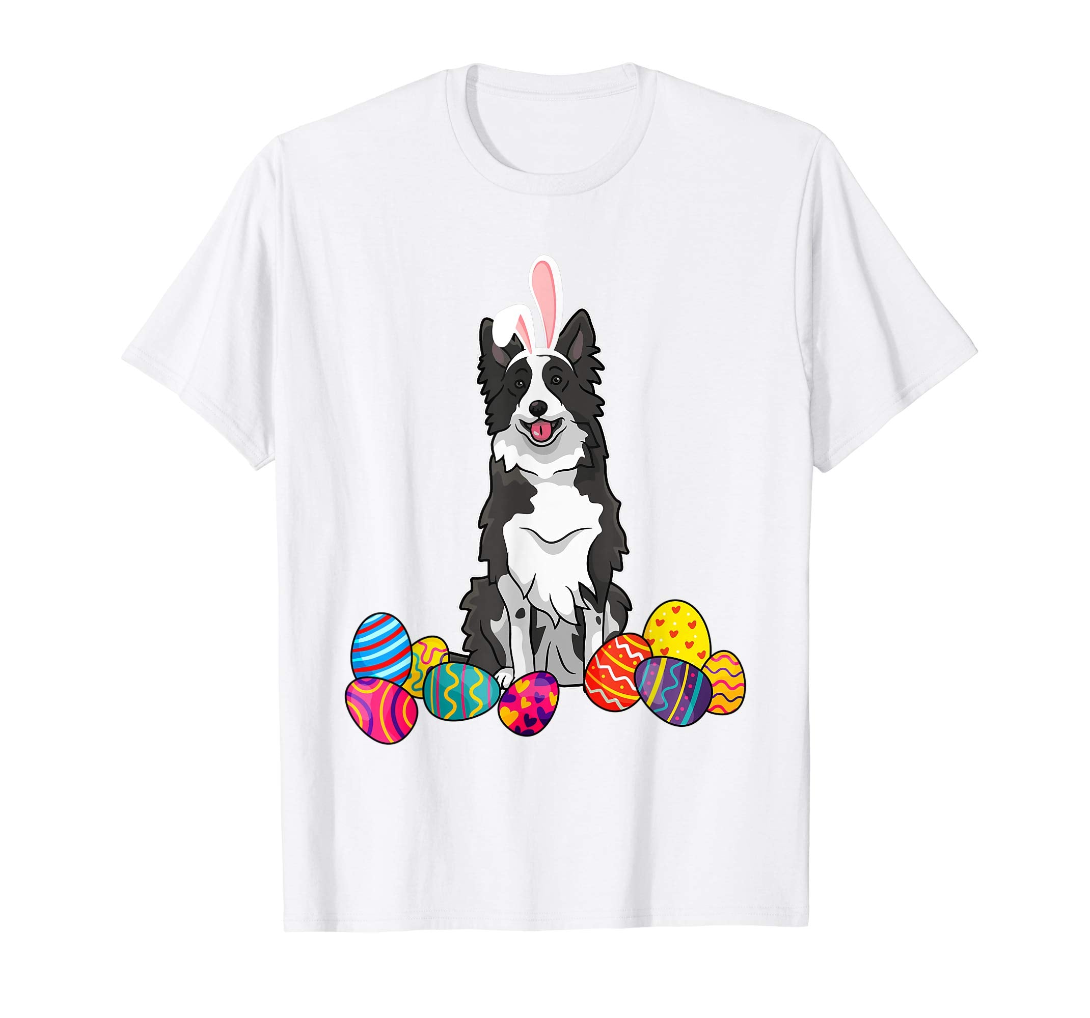 Border Colie Bunny Ear With Egg Easter Easter Day Shirt