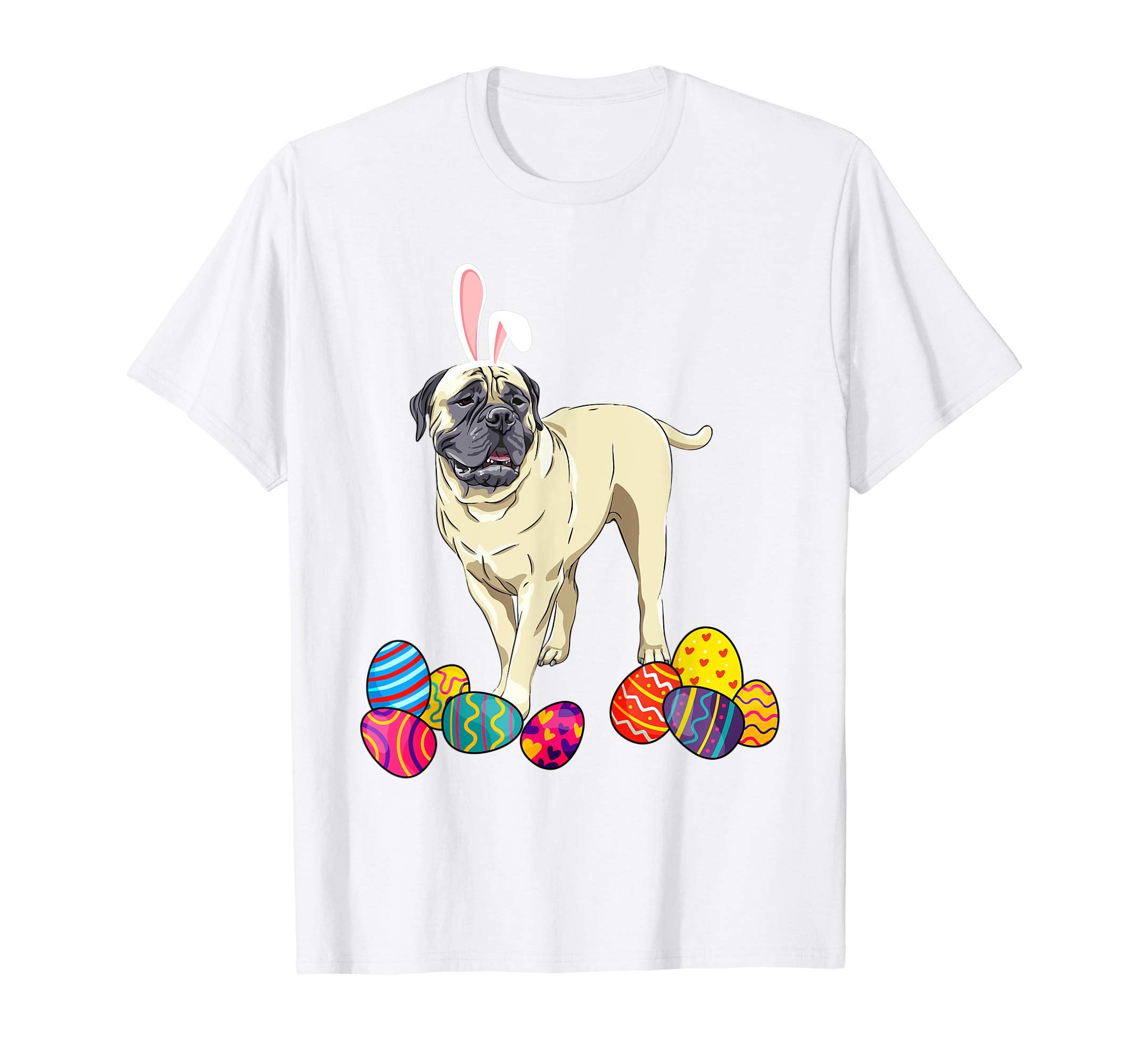 Bullmastiff Bunny Ear With Egg Easter Easter Day Shirt