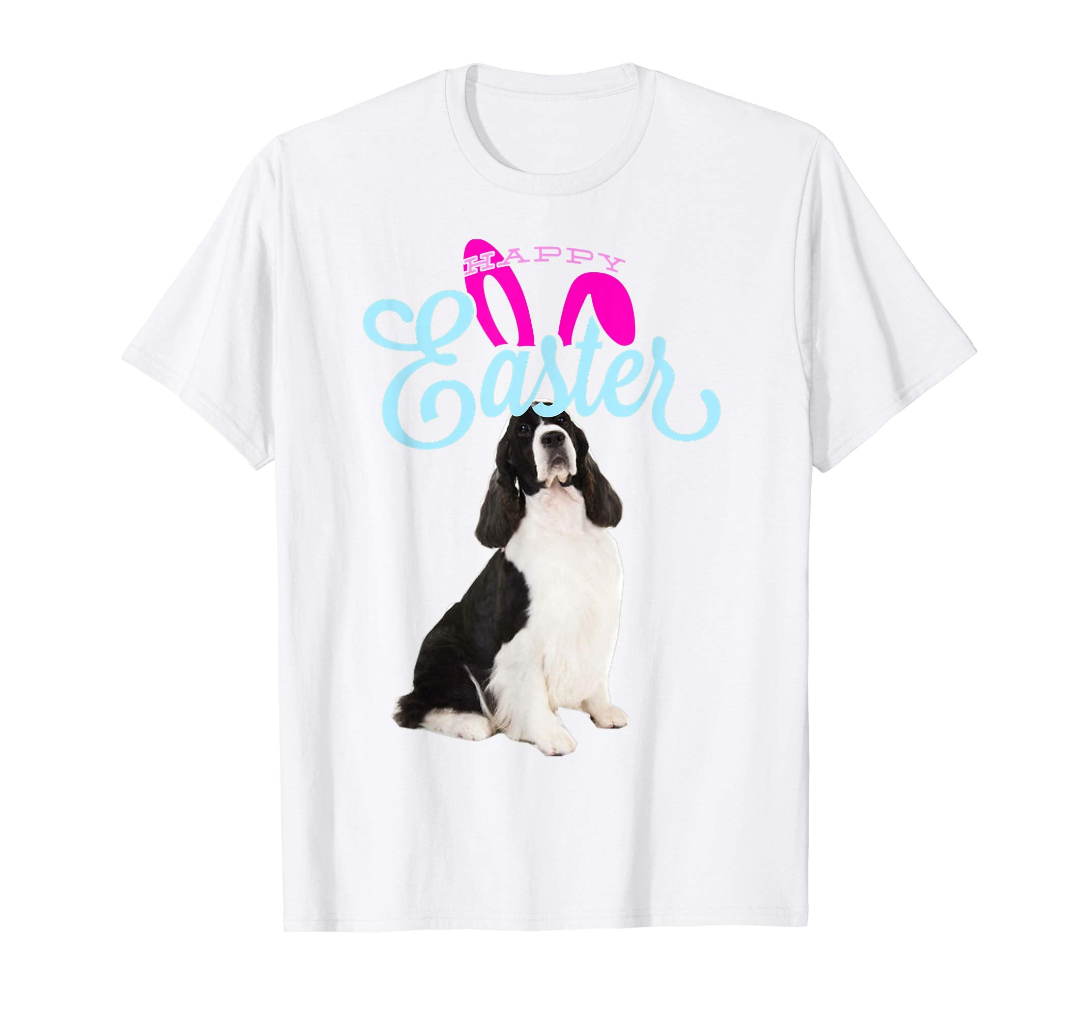 Easter Bunny English Springer Spaniel Tshirt Mom Women Gift