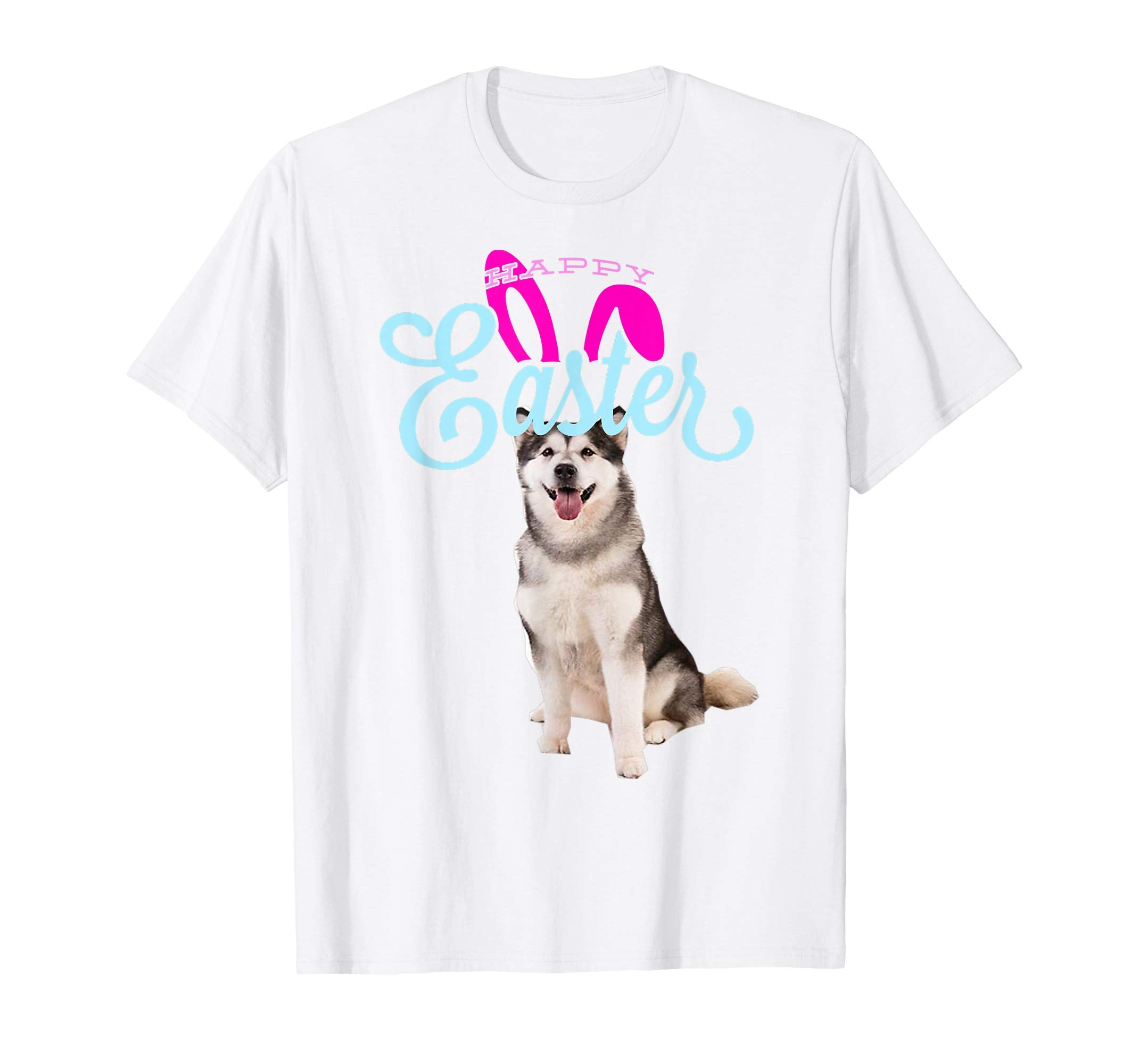 Easter Bunny Alaskan Malamute Tshirt Dog Men Women Gift