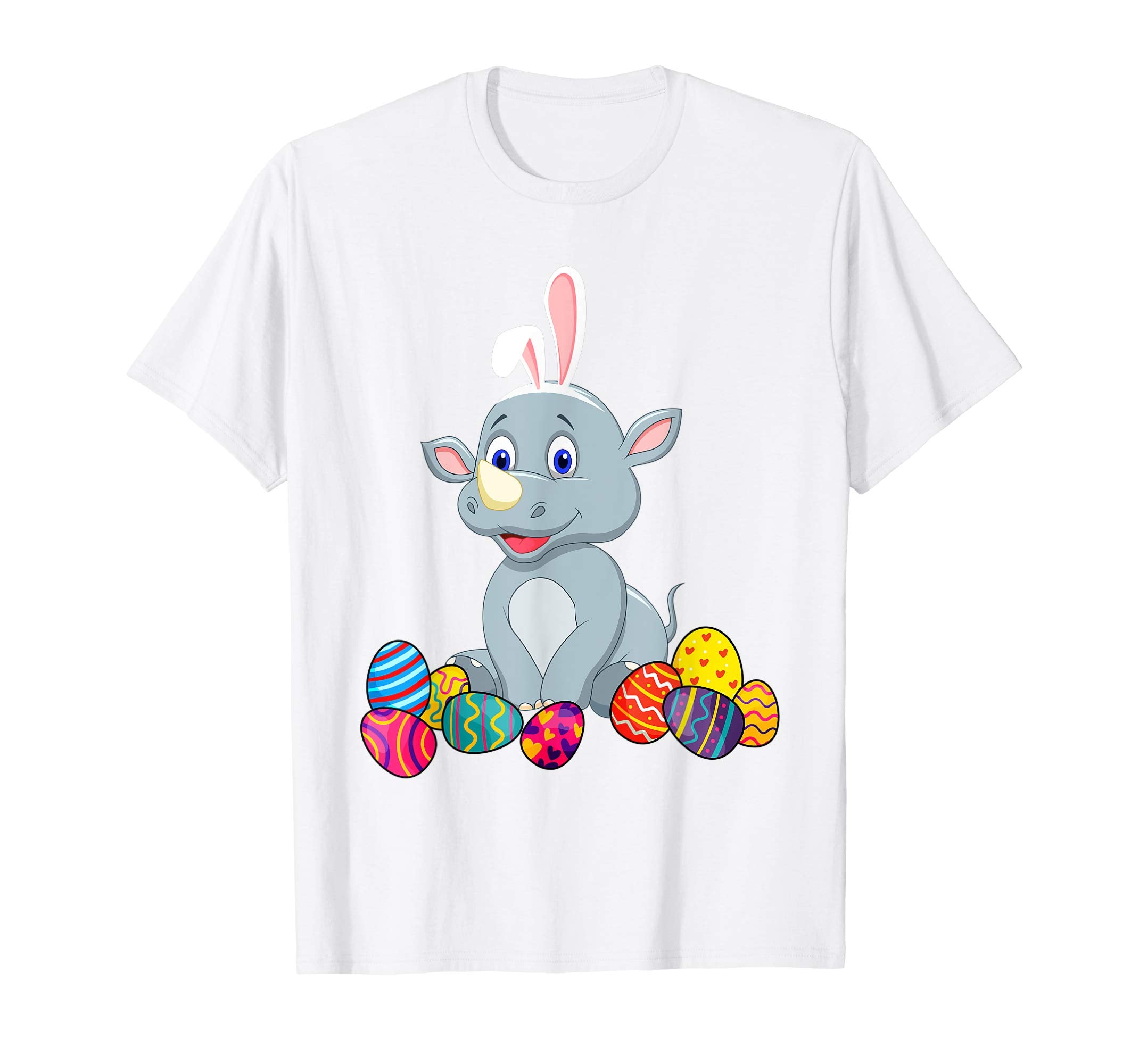 Rhino Bunny Ear With Egg Easter Easter Day Shirt