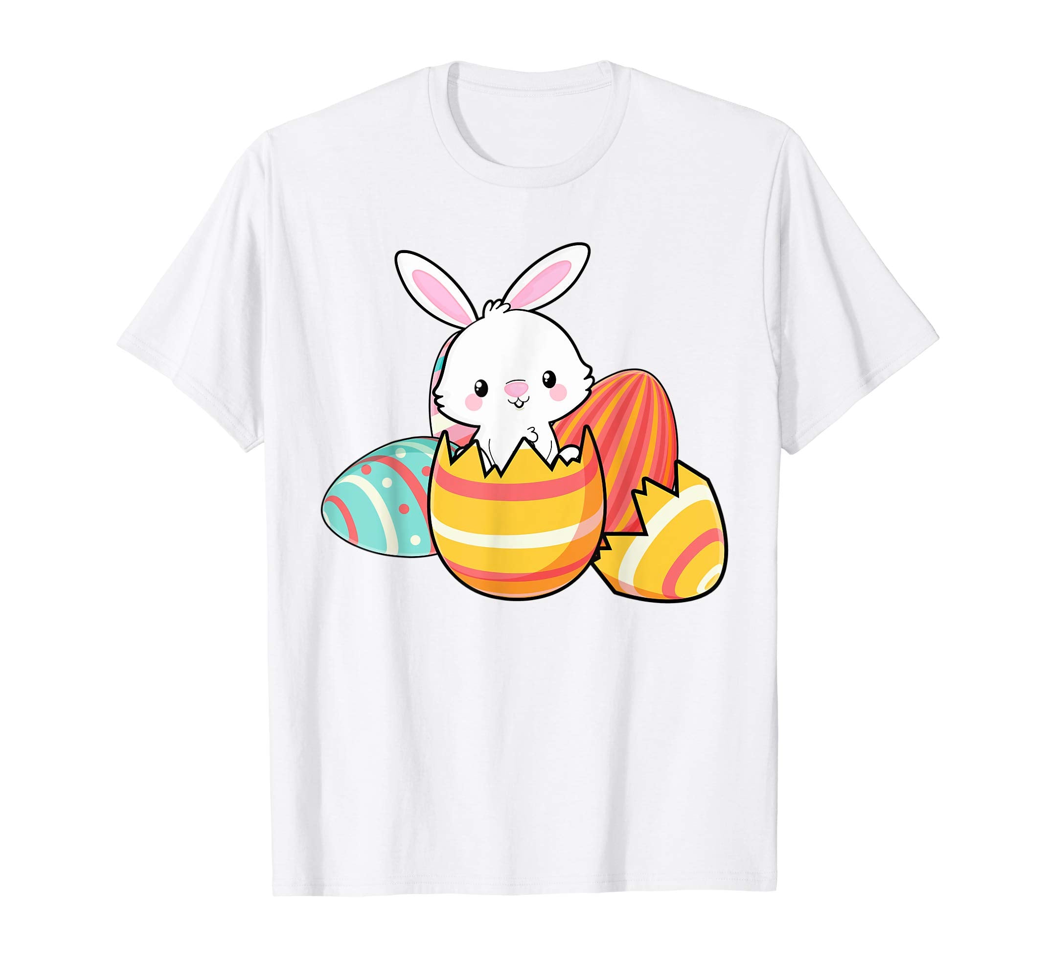 Funny Rabbit Bunny Easter Cute Eggs Boy Kids Girl Tshirt Gif