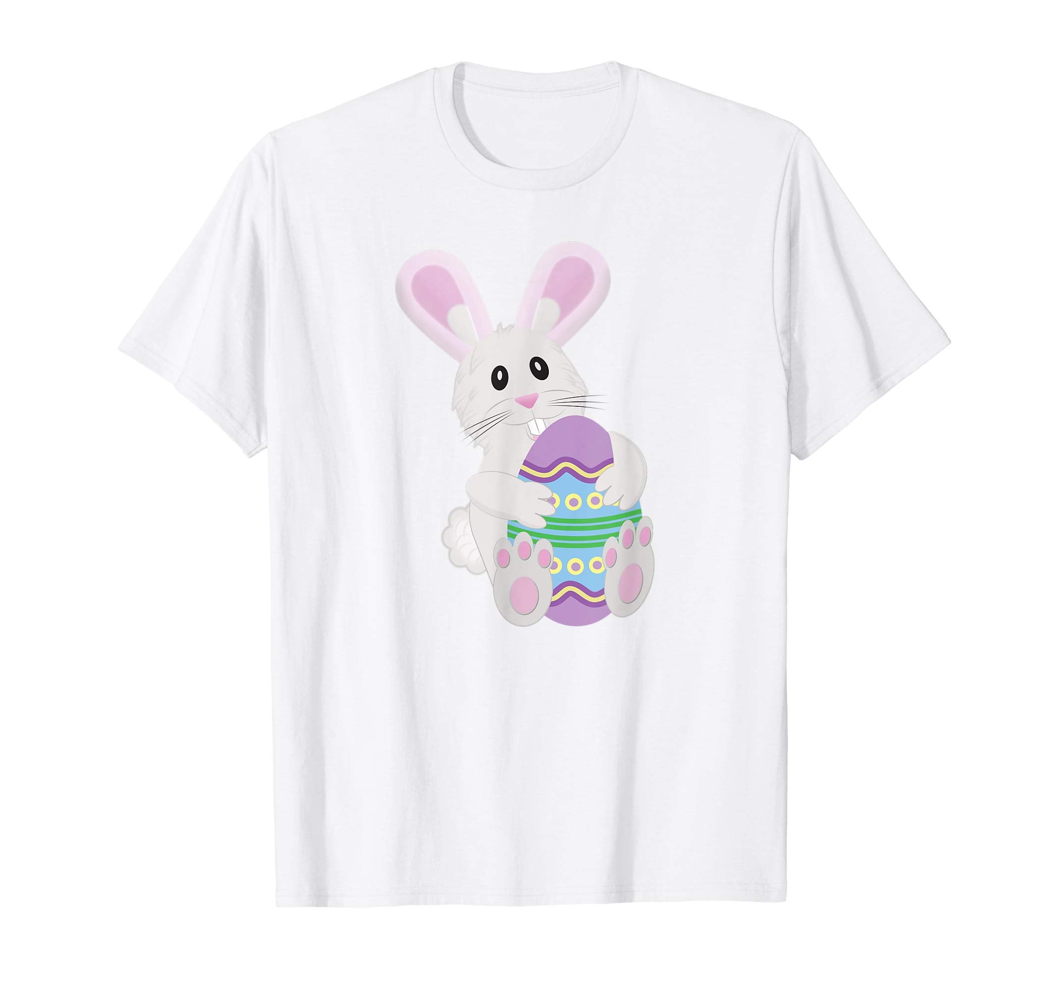 Cute Easter Bunny Hugging Beautiful Easter Egg T Shirt