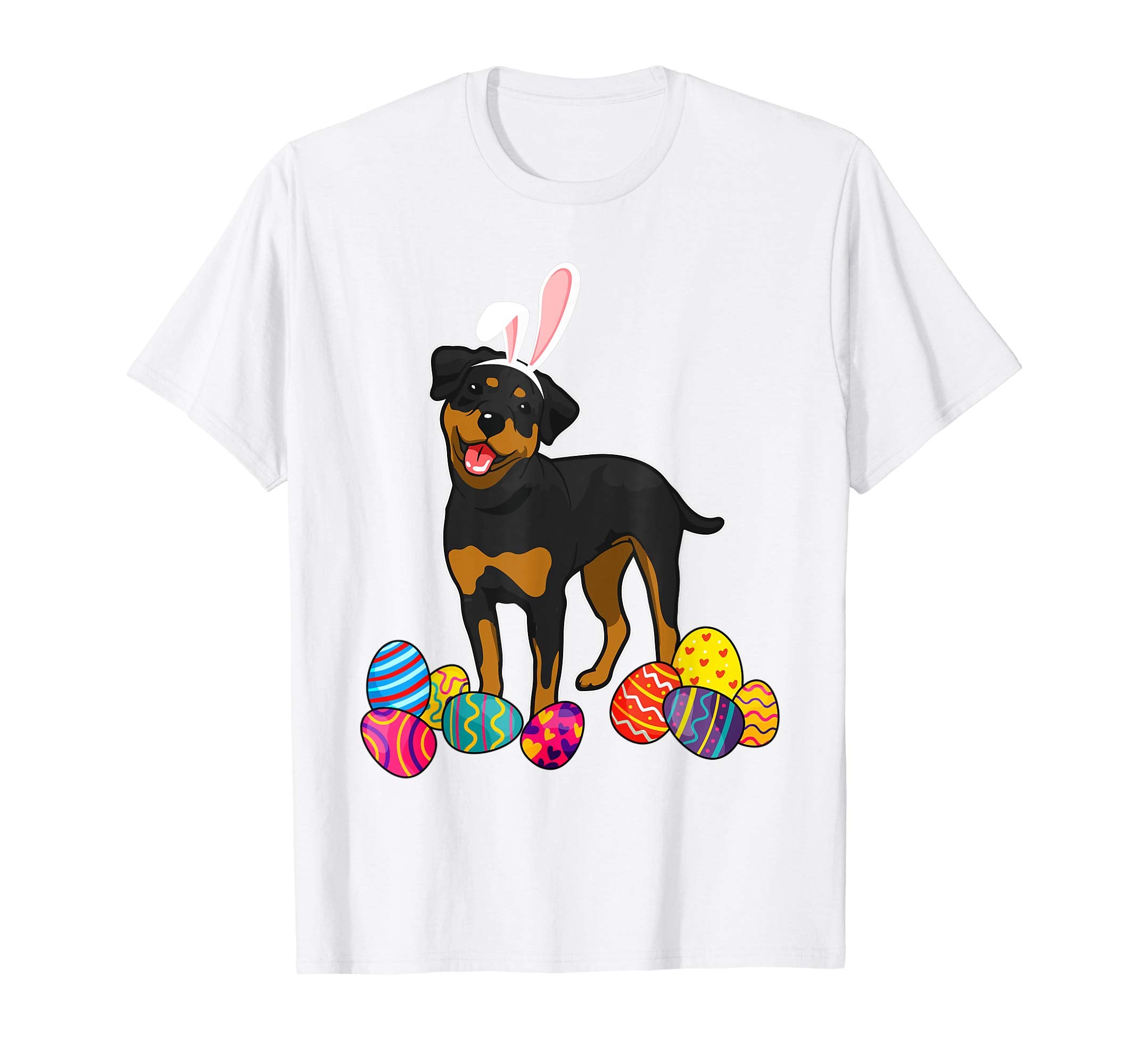Rottweiler Bunny Ear With Egg Easter Easter Day Shirt