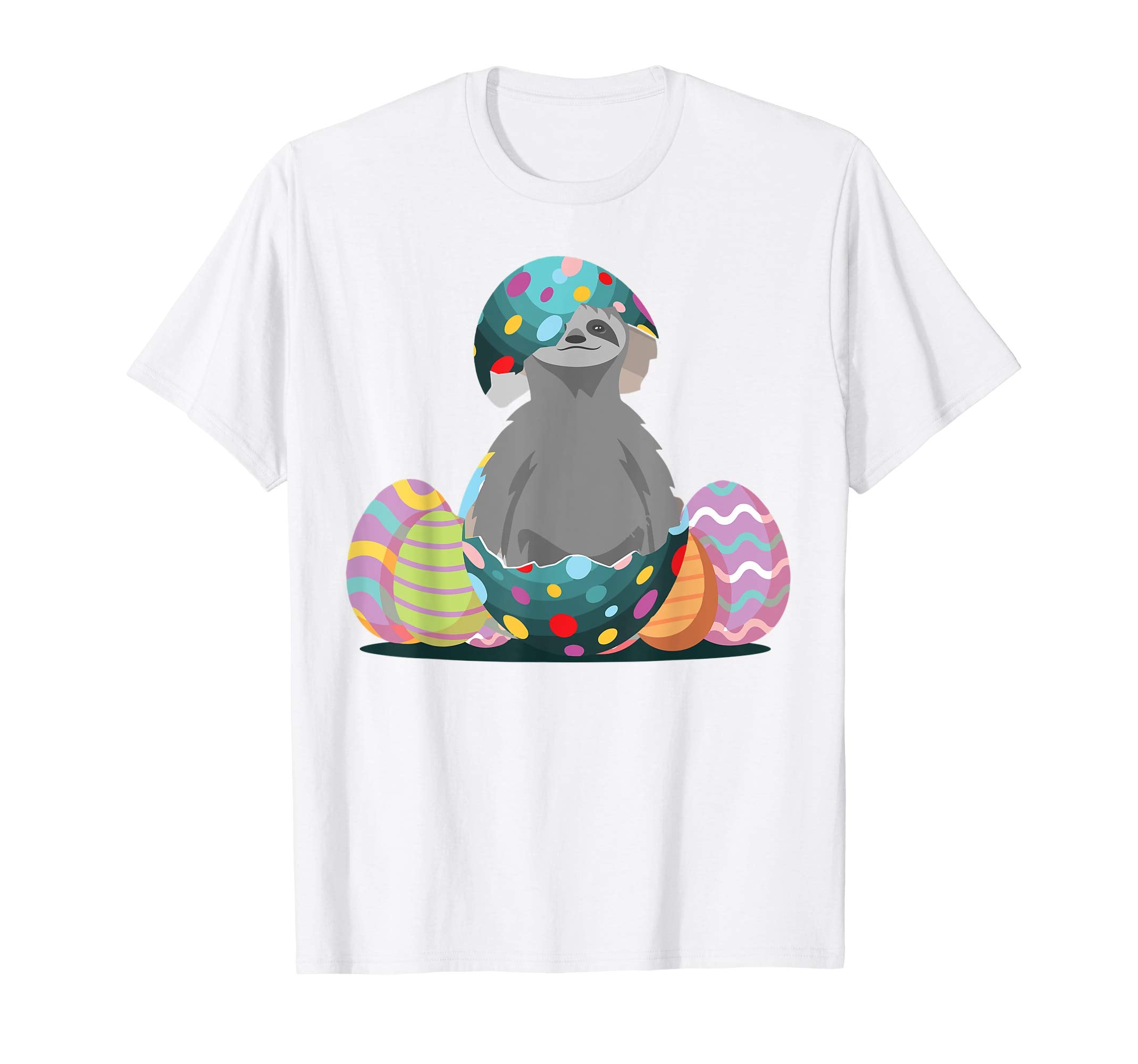 Cute Easter Eggs Sloth Shirts Gifts For Boys Girls