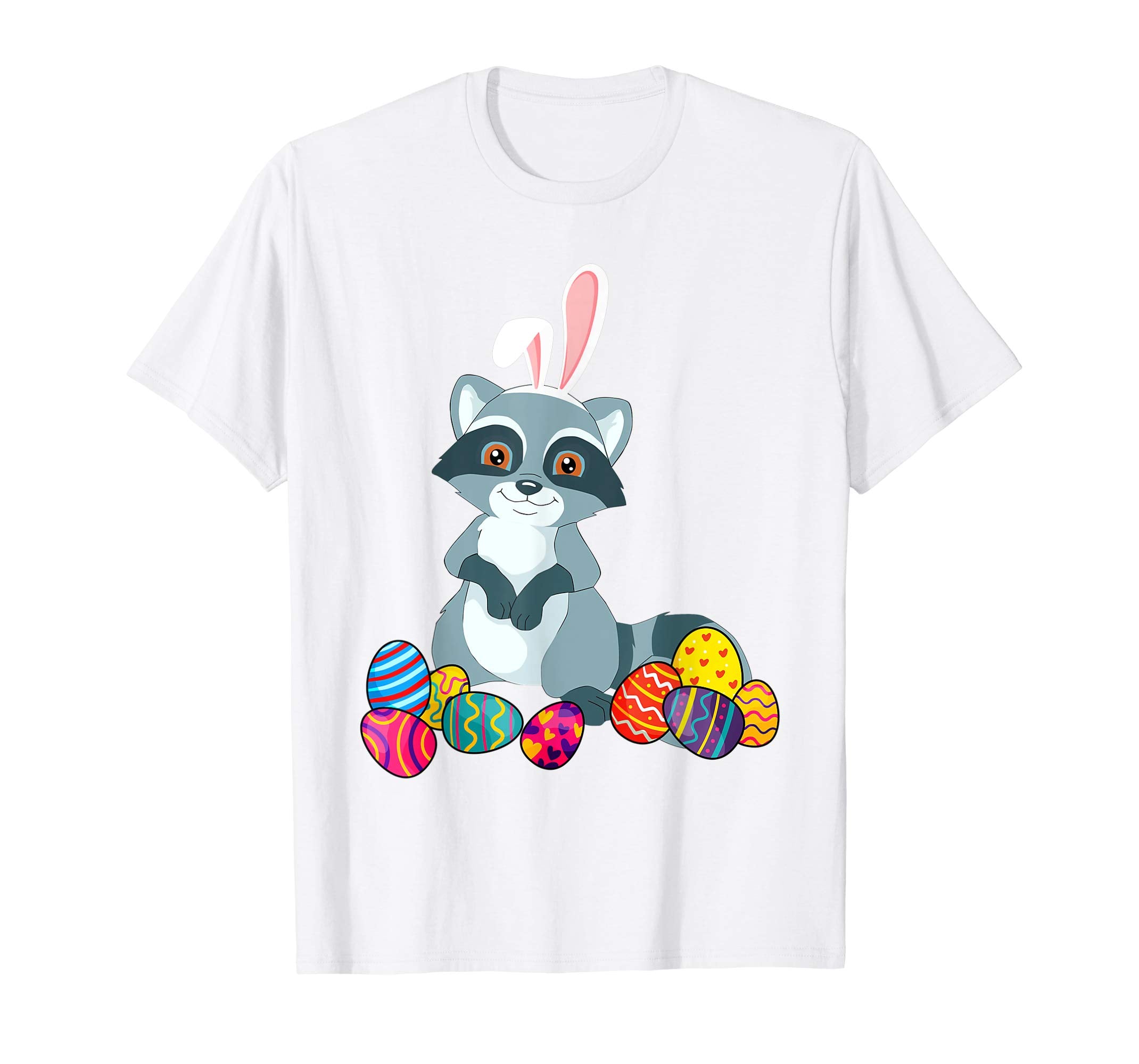 Raccoon Bunny Ear With Egg Easter Easter Day Shirt