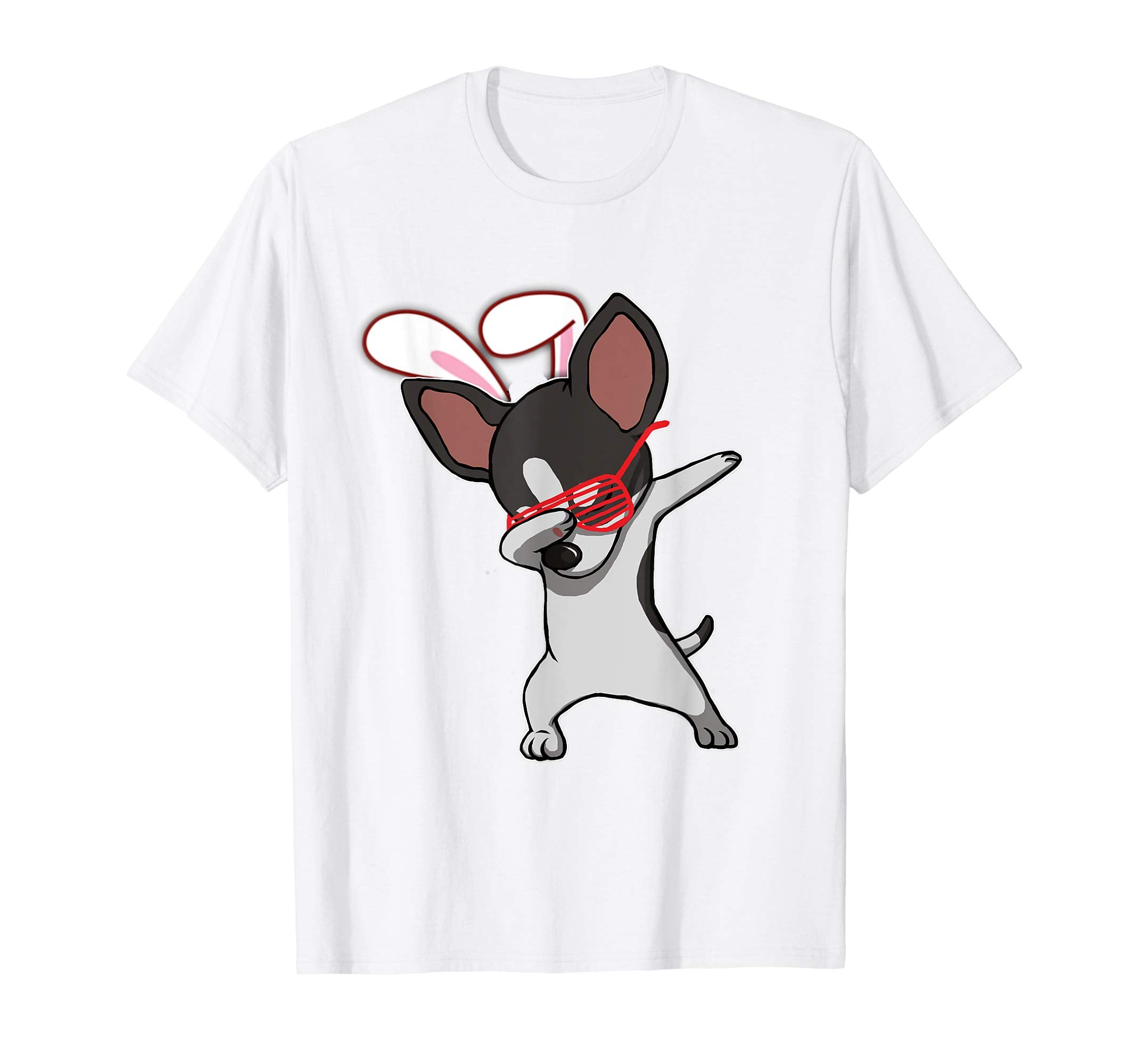 Easter Bunny Dabbing Chihuahua Dog Tshirt Rabbit Ears Gift
