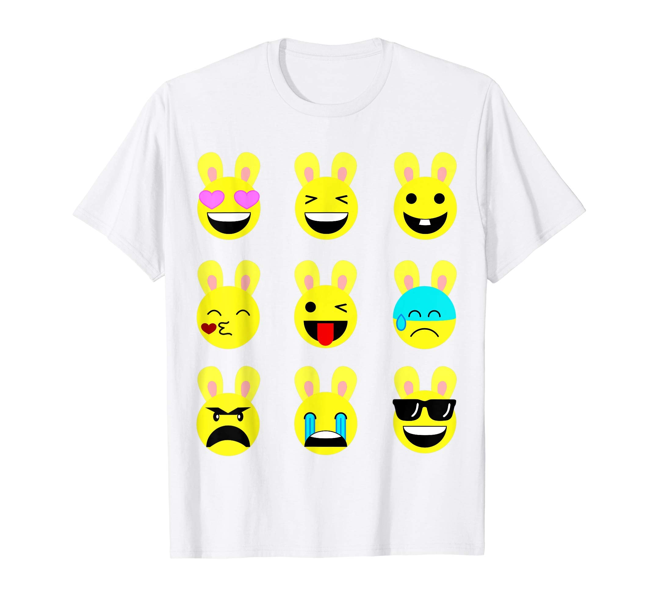 Cool Funny Emoticon Emojis Easter Bunny Tee Shirt Gift