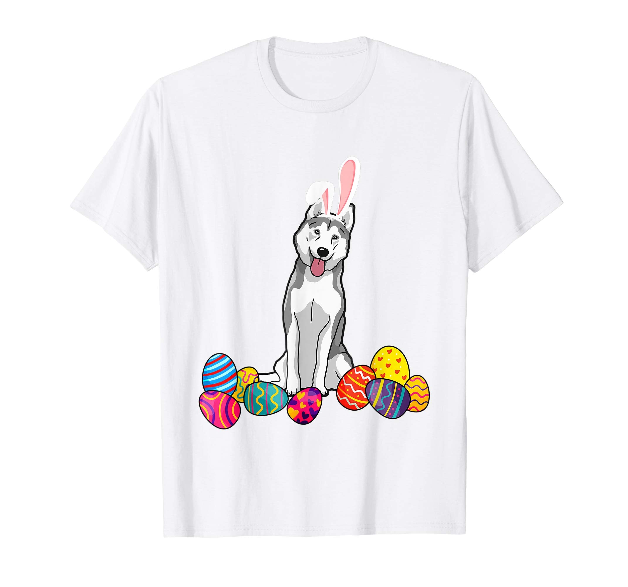 Husky Bunny Ear With Egg Easter Easter Day Shirt