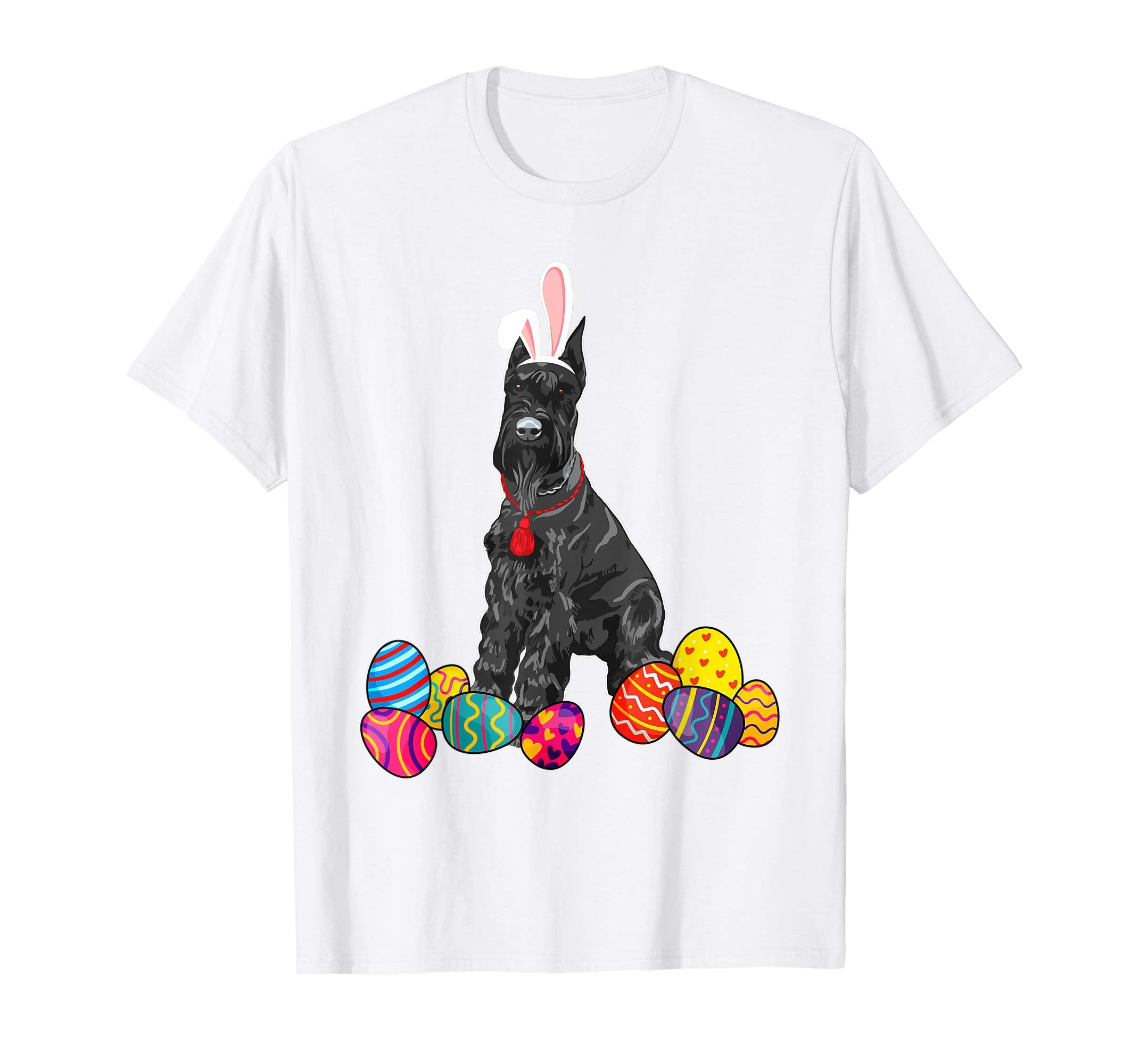 Giant Schnauzer Bunny Ear With Egg Easter Easter Day Shirt
