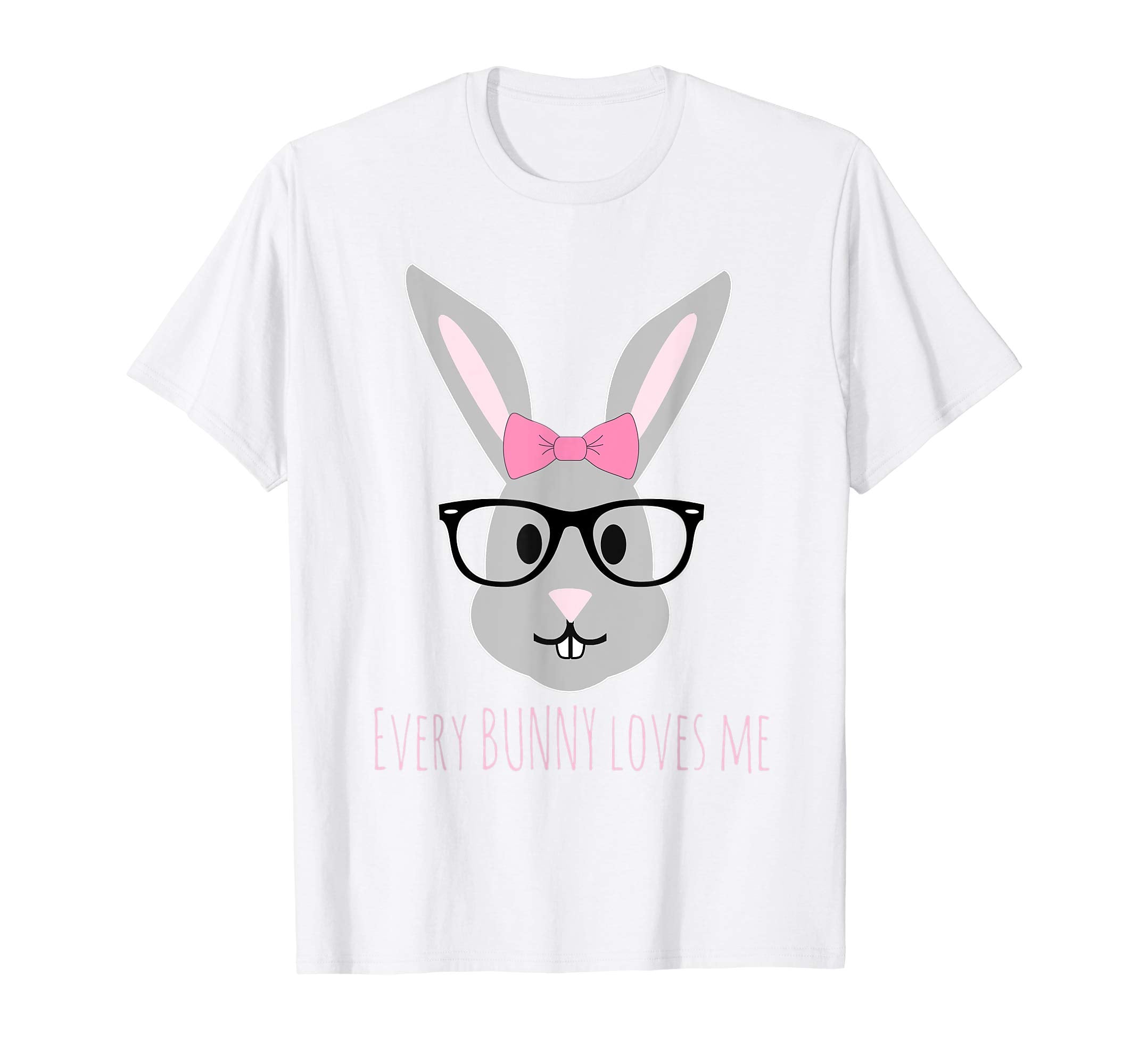 Happy Easter T-Shirt Cute Girl Bunny with Glasses TShirt