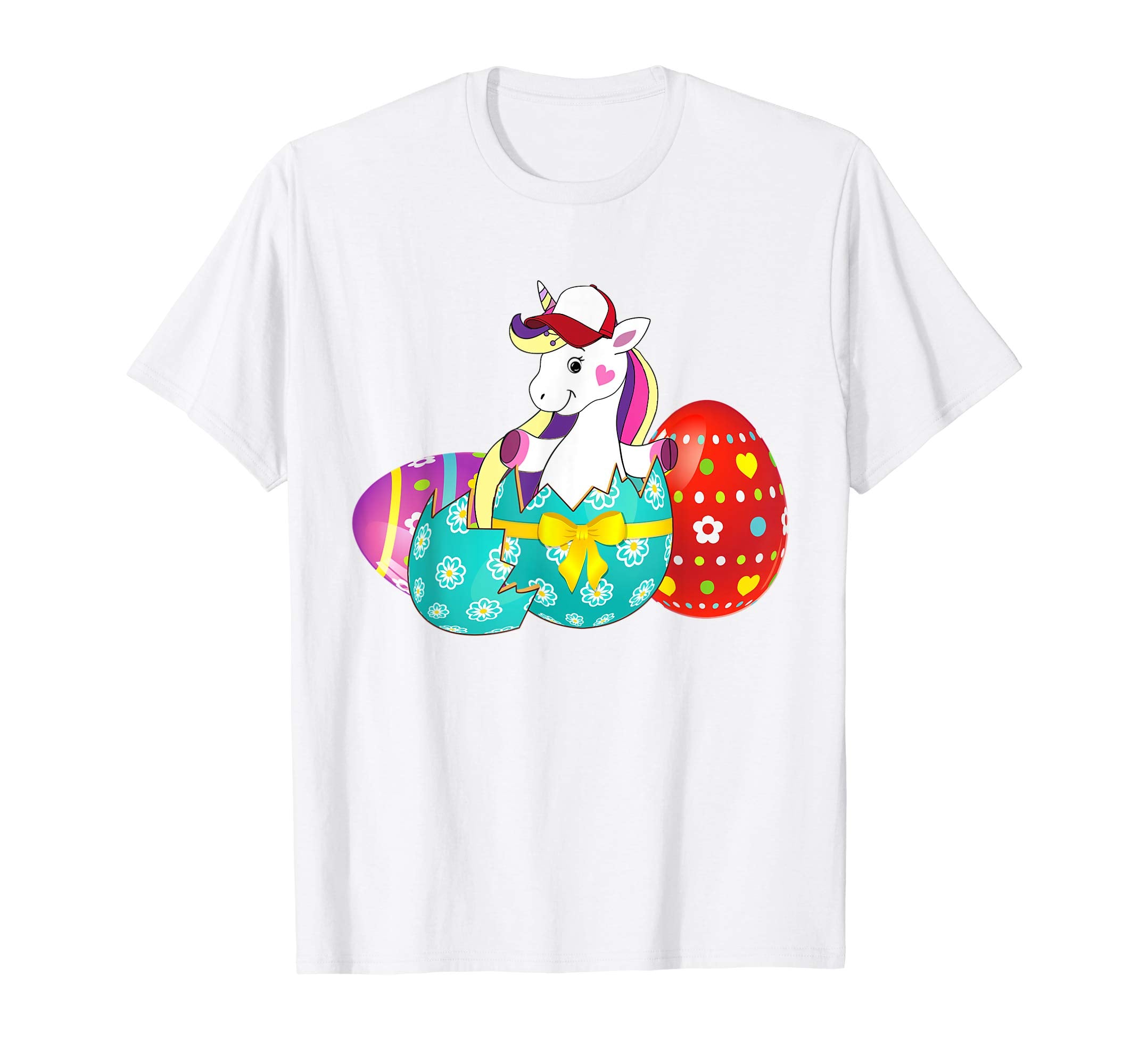 Unicorn Easter Eggs T-Shirts For Kids Boys Girls