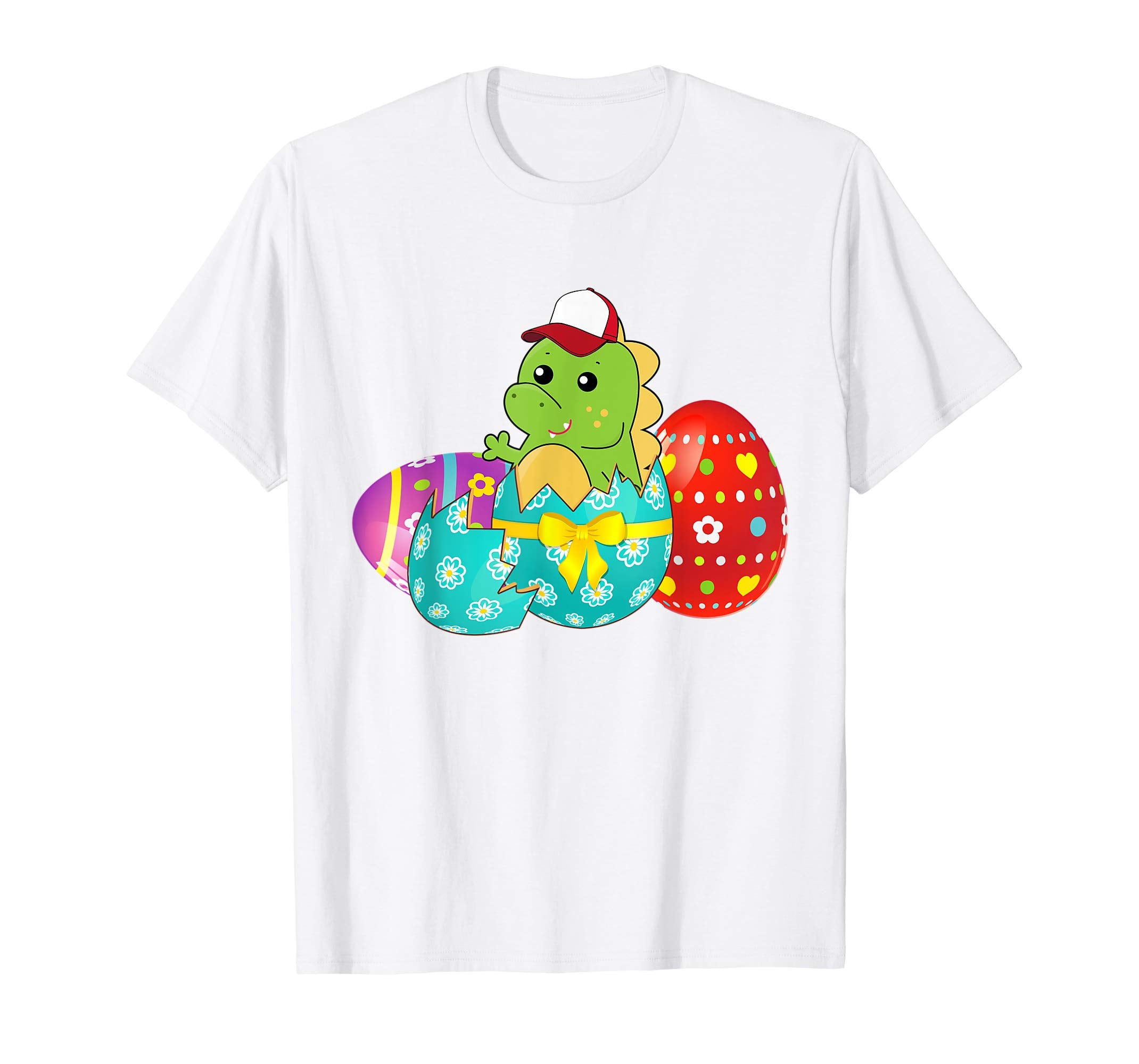 Dinosaur Easter Eggs T-Shirts For Kids Boys Girls