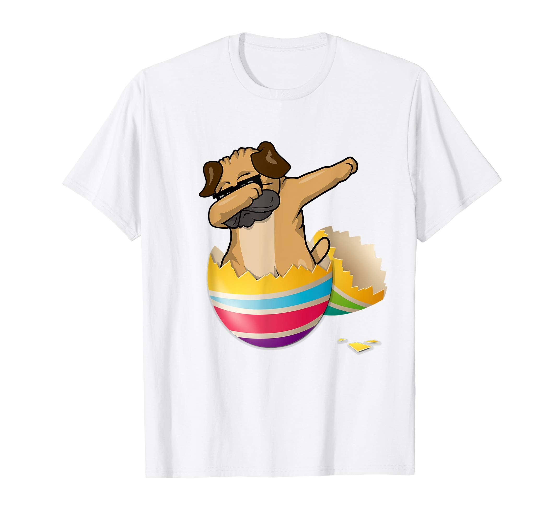 Pug Dabbing Easter Eggs Easter Day Shirt