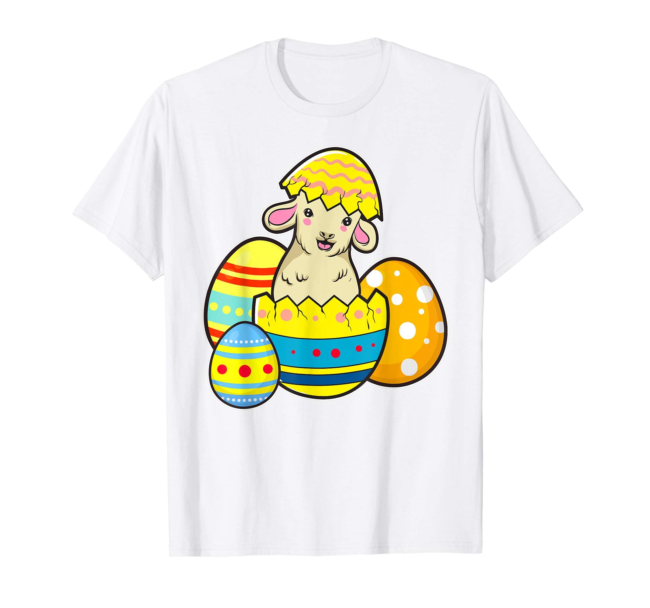 Cute Easter Lamb Shirt Egg Hunt Kids School Spring