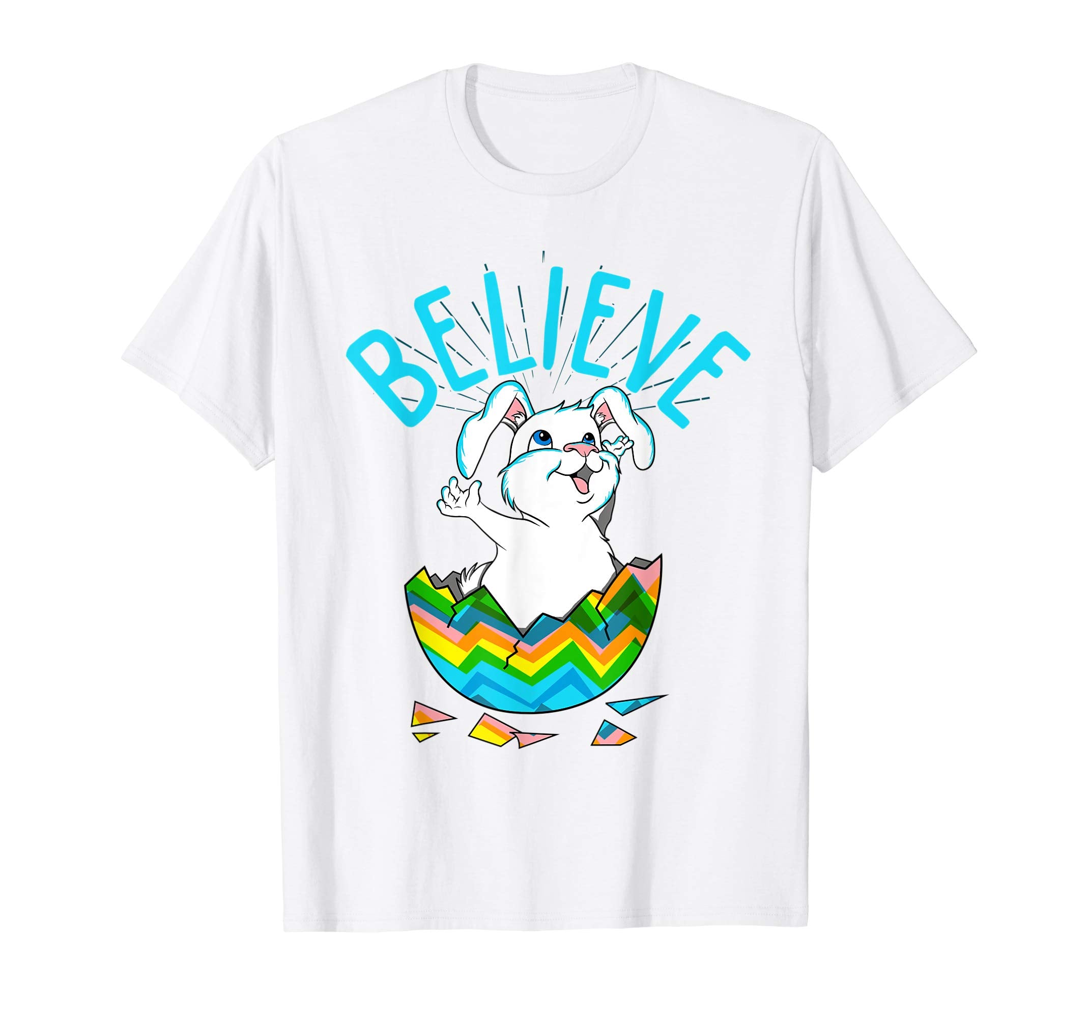 Cute Easter Bunny Shirt Kids Believe Cute Eggs Boys Girls