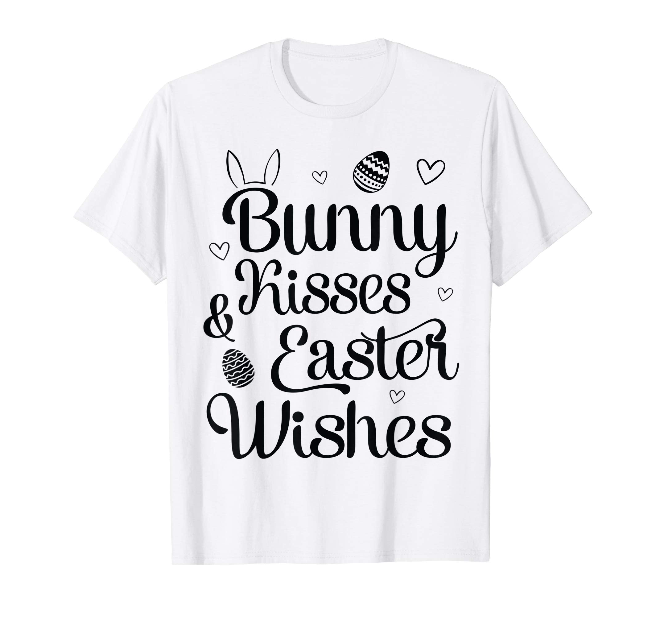 Hearts Bunny Faces Eggs Shirt Bunny Kisses &amp; Easter Wishes